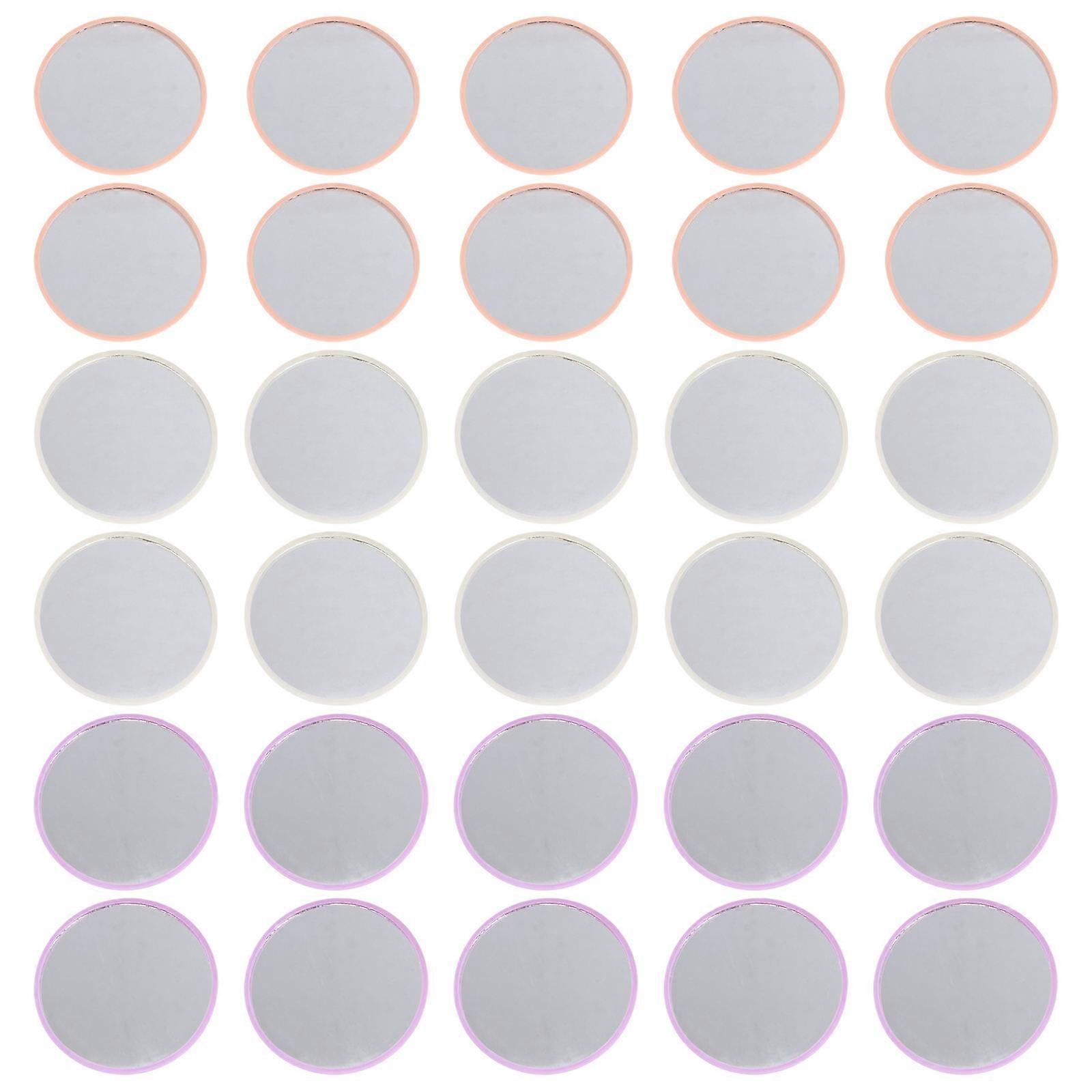 30pcs Portable Makeup Mirrors for Girls Small Compact AS Mirrors in Assorted Colors