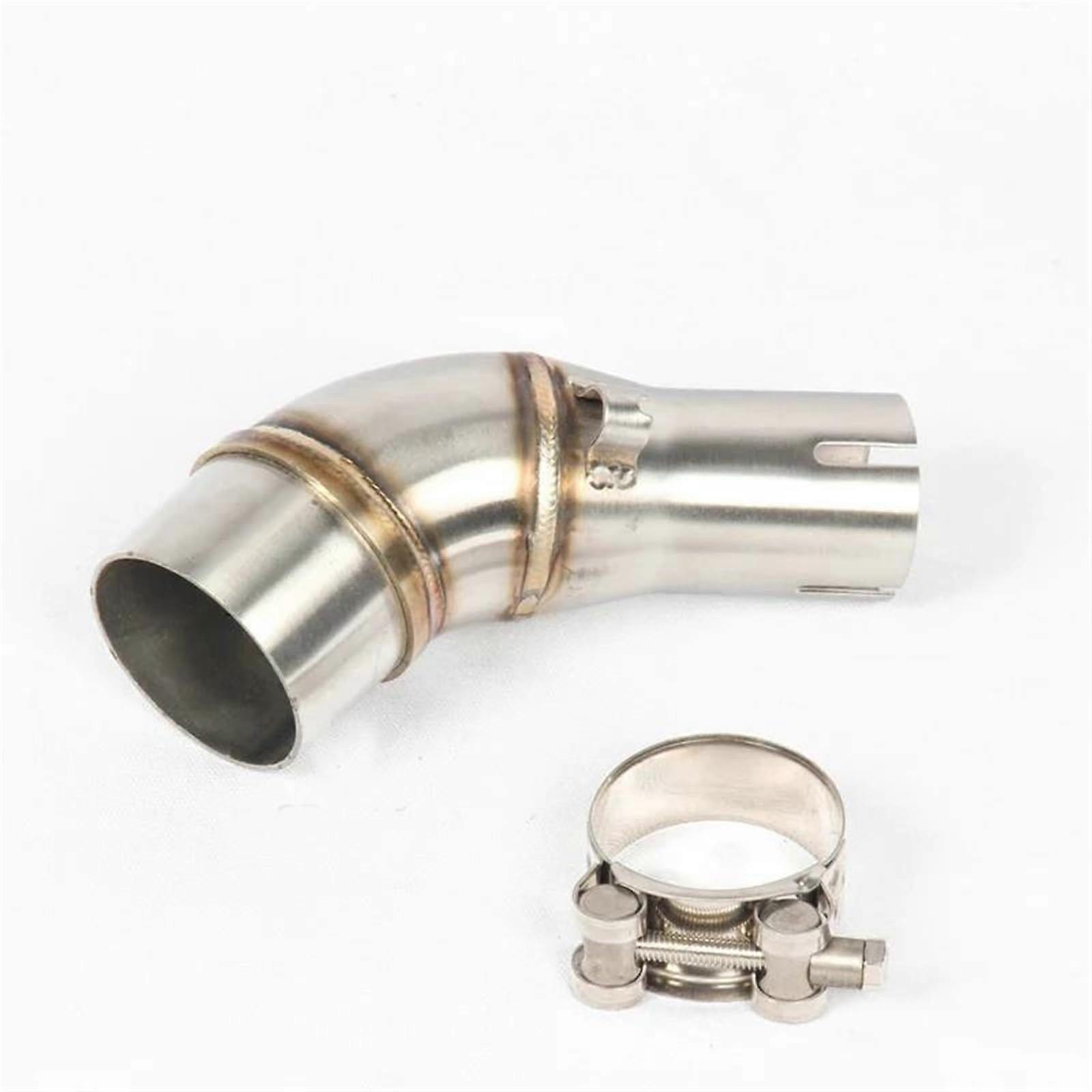 Durable 51mm Motorcycle Exhaust Pipe Connector Silencer Modified SlipOn Mid Link Pipe For YZF R25 R3 MT03 MT03 (Style2)