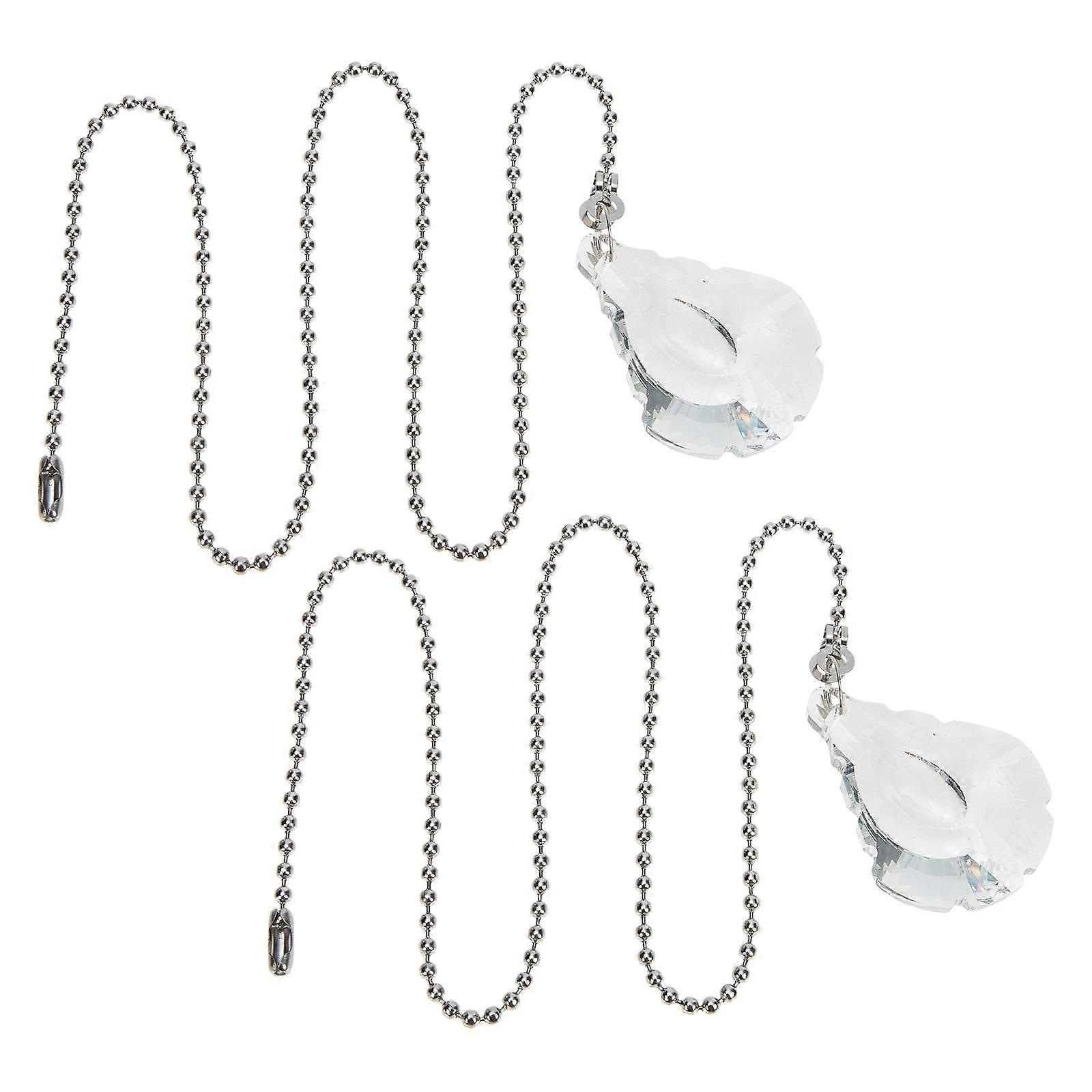 Light Pulls Decorative Extension 2Pcs Shell Shape Chain For Roman Blinds Ceiling Decoration 56x3.5cm Silver