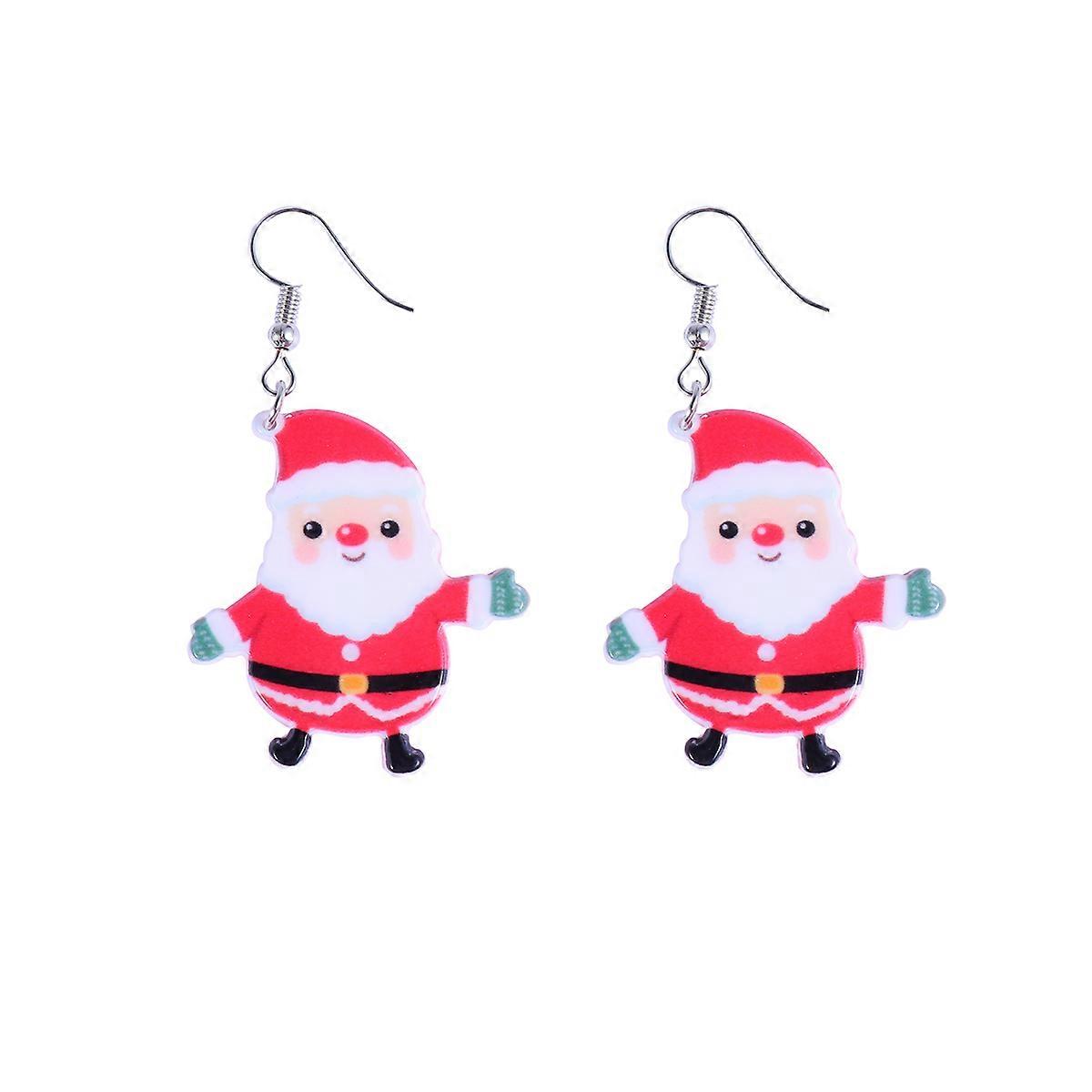Multi Color Moș Crăciun Cerchi Studs Pentru Fete Și Femei Petrecere De Logodnă Crăciun 1 Pereche Aspect Unic