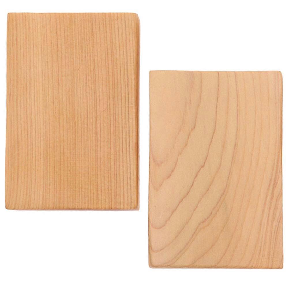 2 Pcs Thicken Wooden Block For Art Crafting Projects Perfect For Teachers And Students Offering Smooth Surfaces And Rectangle Shape