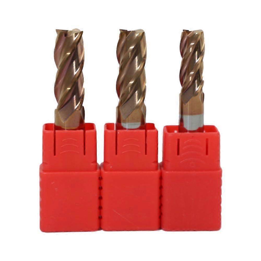 3 pieces 4flute end mills, HRC55 carbide, for alloyed/hardened steels (18*45*100L*4T)