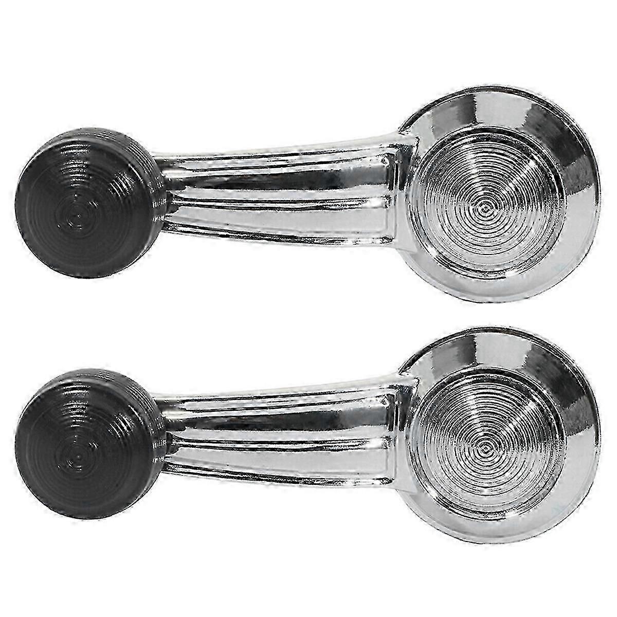 Chrome Door Window Crank Handle Pair Set for Pontiac, Cadillac, Chevy, Olds, Buick - 1732326 20348200