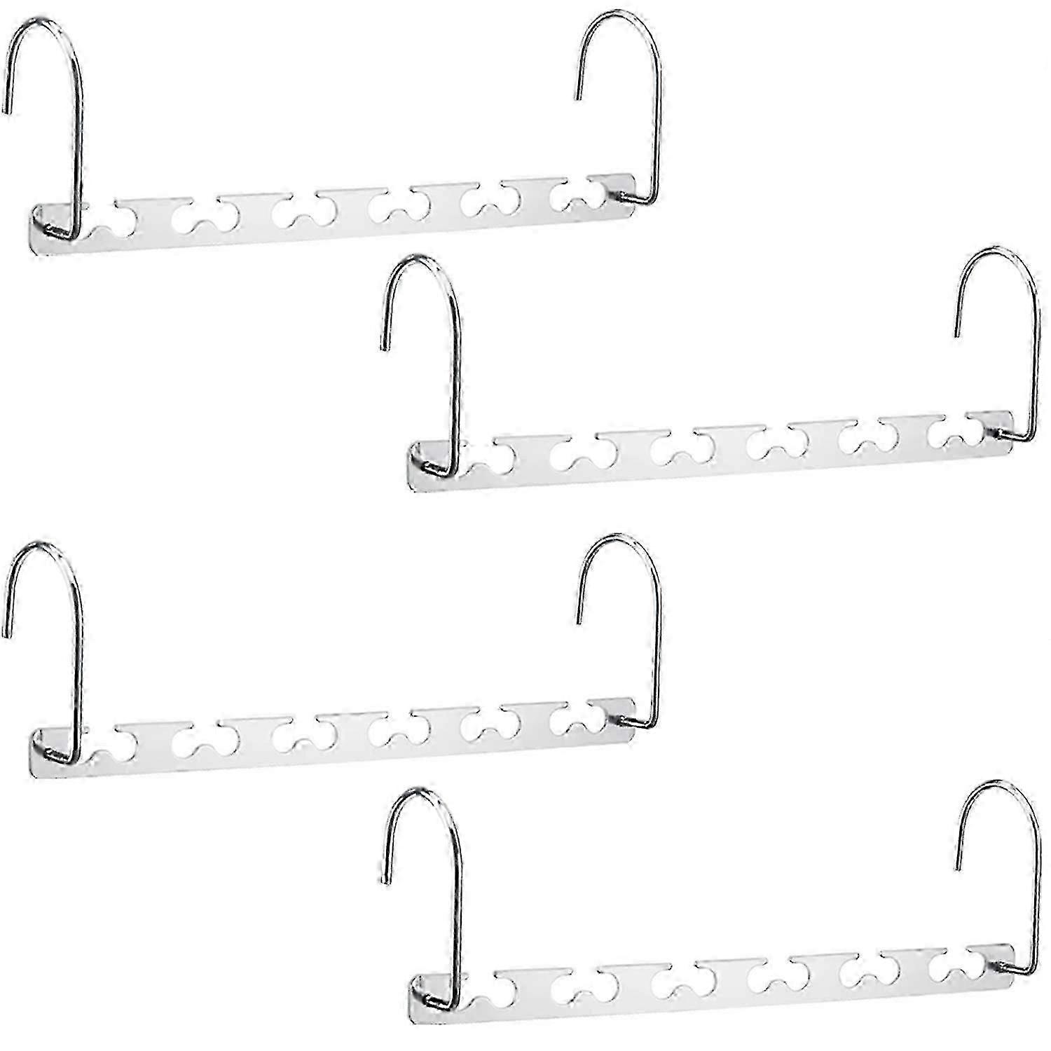 Space Saving Metal Magic Hanger 4-Piece Set for Wardrobe Organization