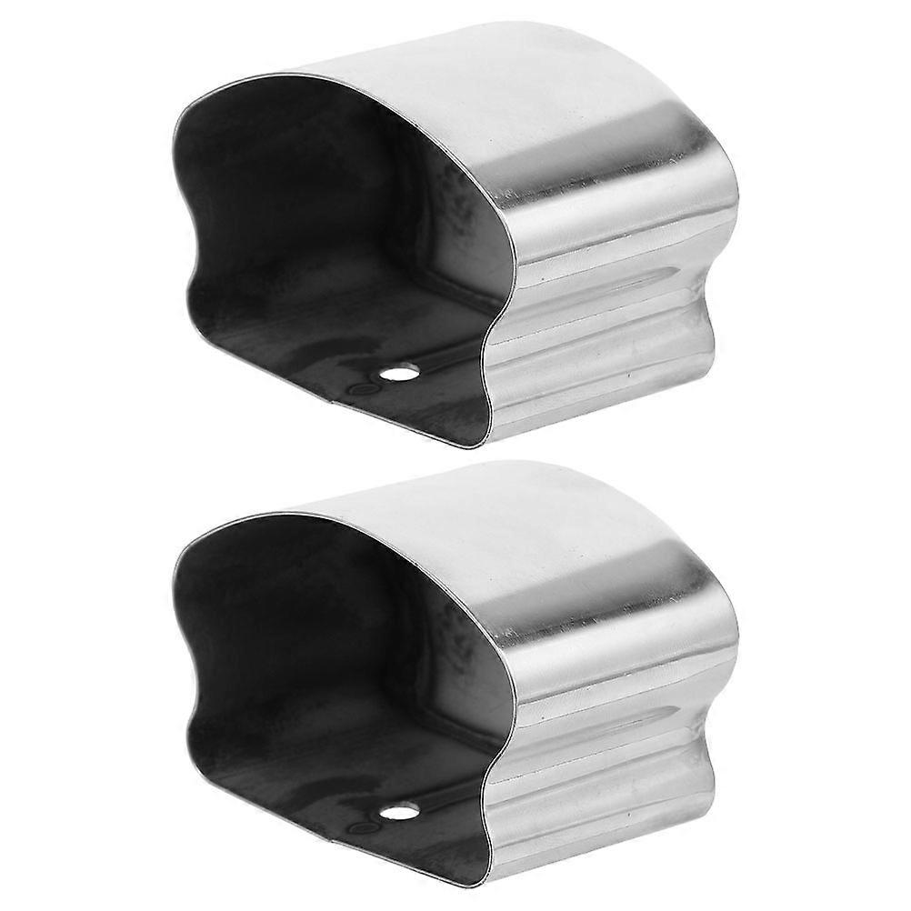 High Polymer PVC Stair Handrail End Caps 2pcs Easy Install Protective Covers for Ladder Railings Secure Fit for Commercial & Residential