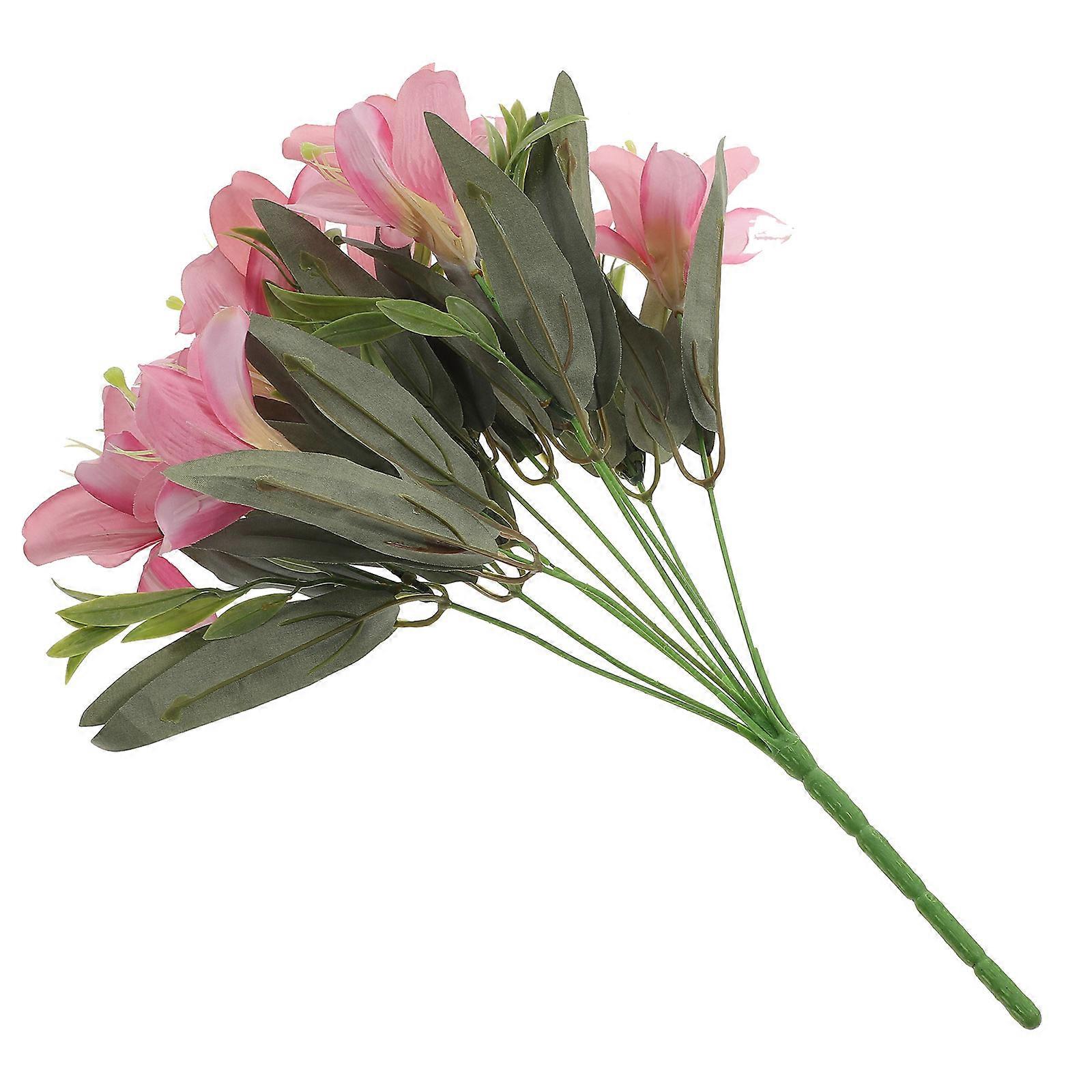 Artificial Lily Bouquet, Realistic Simulation Flowers for Home, Wedding, and Event Decoration, Easy to Clean, Reusable for Indoor and Outdoor Use