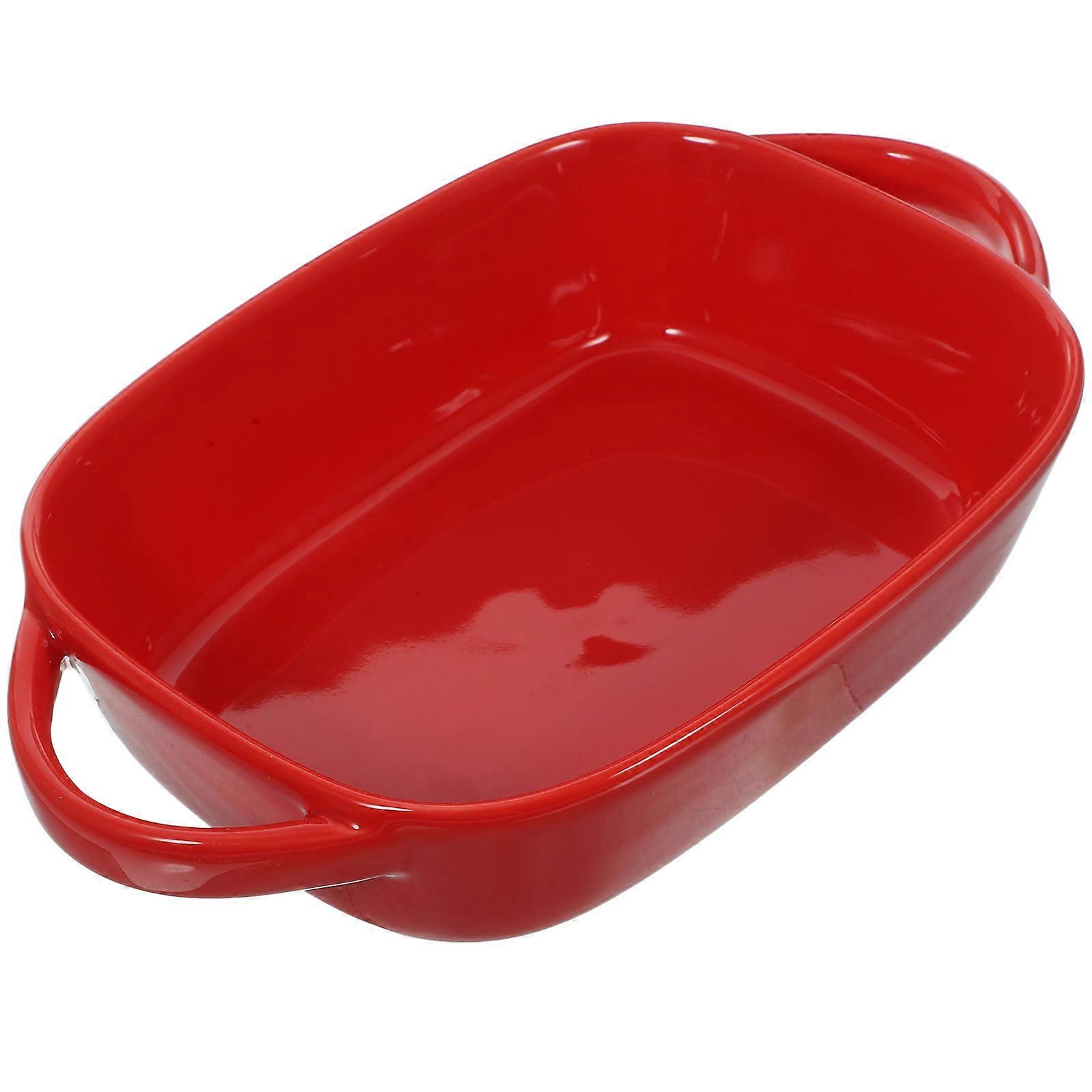 Ceramic Baking Tray with Handles   Microwave Safe Bakeware for Lasagna, Pizza, Cakes, and Family Gatherings