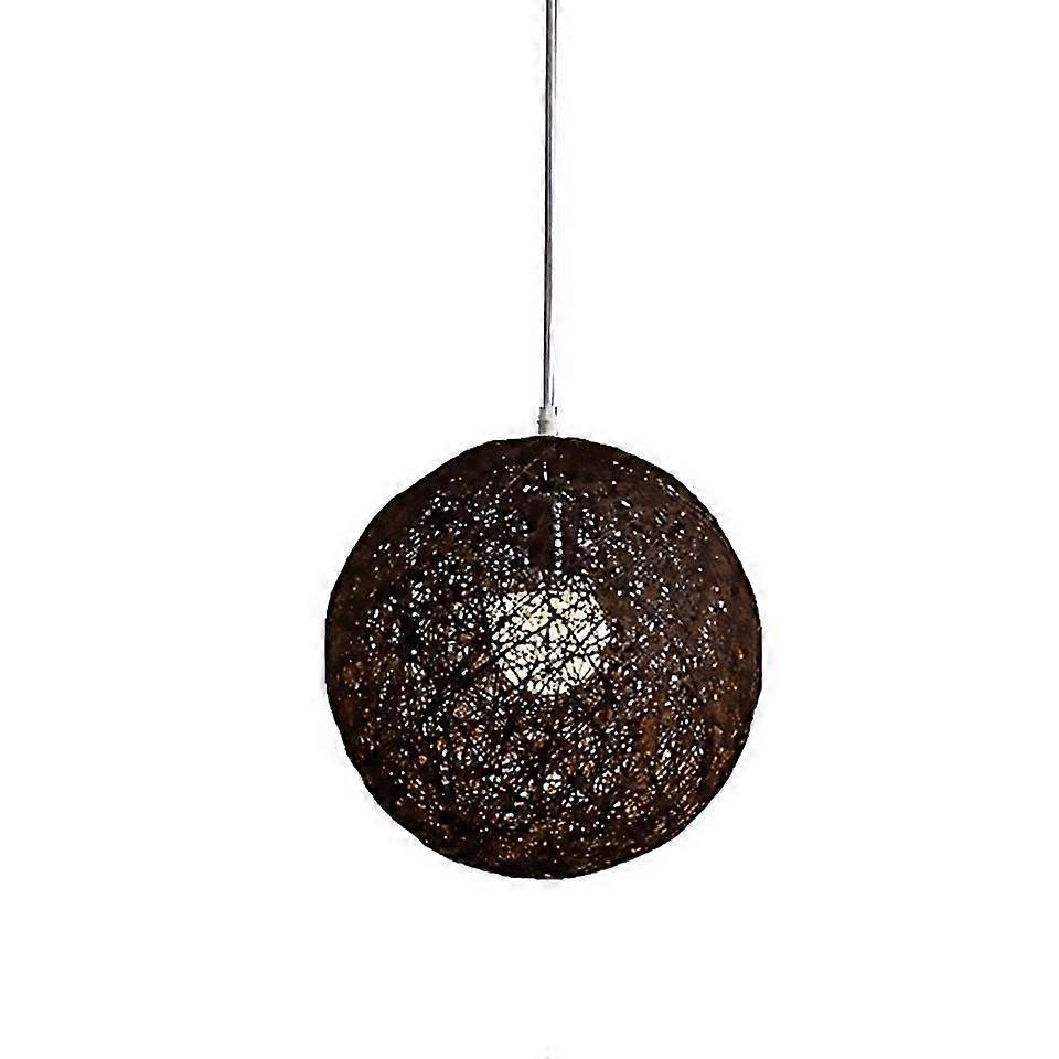 For Bamboo Rattan And Jute Ball Chandelier Individual Creativity Spherical Rattan Nest Lampshade Crafted