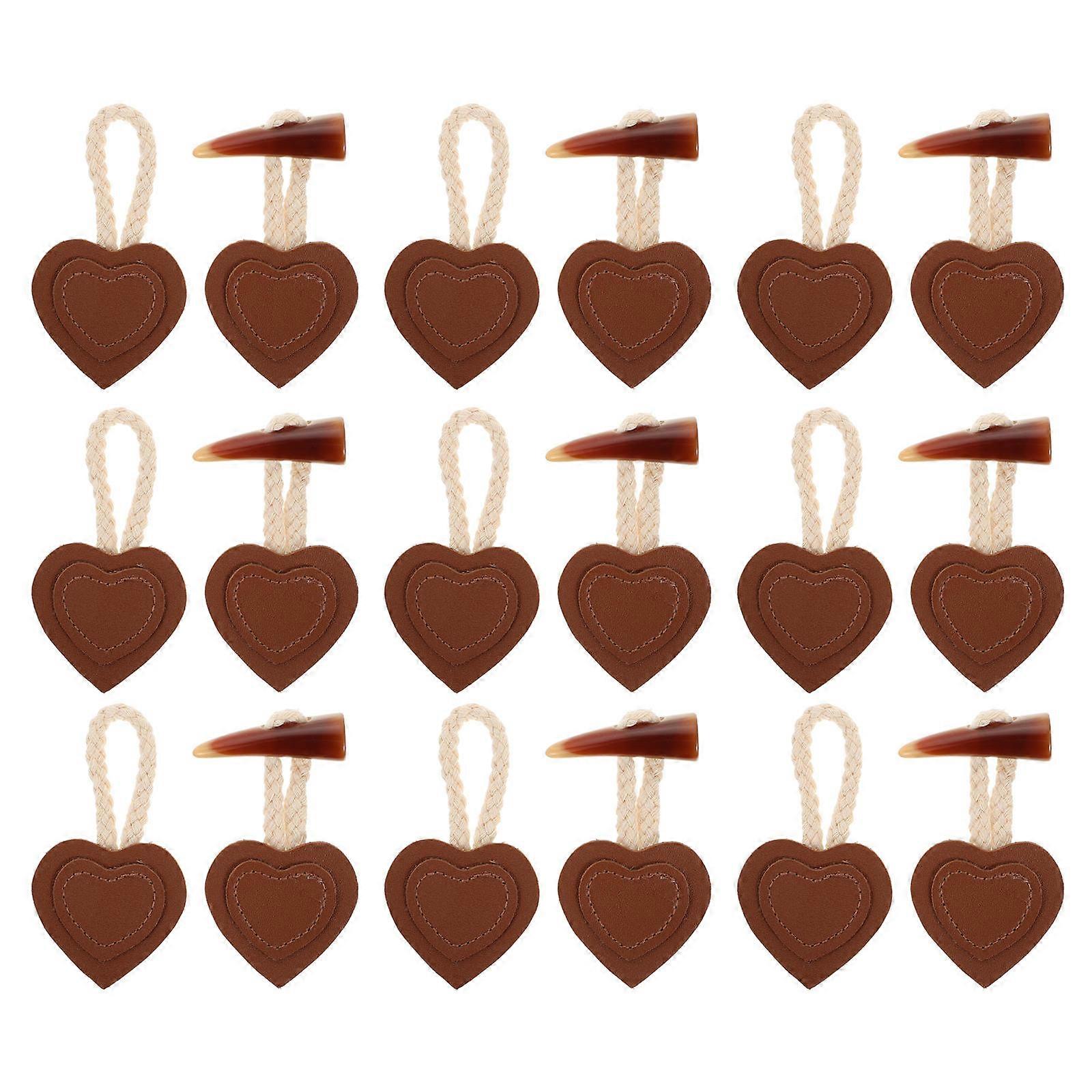 Brown Coat Buckles 10 Pairs Versatile DIY Garment Clips for Windbreakers, Coats, Collars & Bags Simple Stylish Design