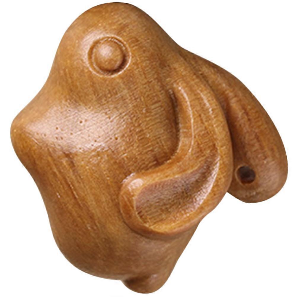 Wooden Rabbit Pendant DIY Handcrafted Bunny Charm for Keychains Retro Rabbit Figurine for Crafting Decoration Unique