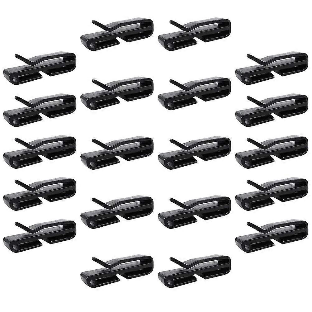 Portable Replaceable Plastic Buckle for Outdoor Use Black Durable and Wear Resistant 20 Pieces