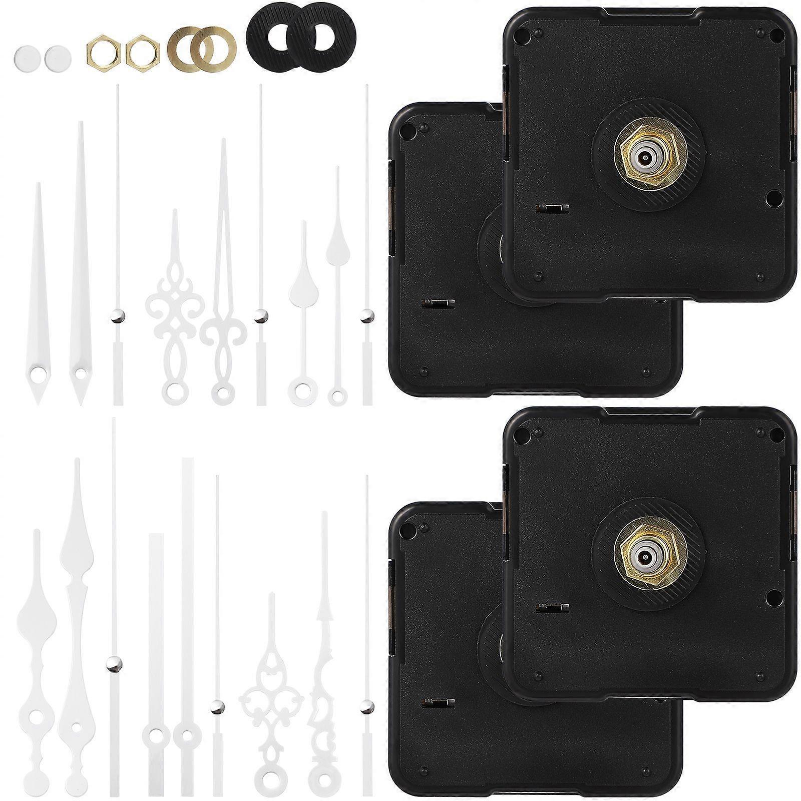 4 Sets Clock Movement Mechanisms with Pointers DIY Clock Repair Replacement Parts