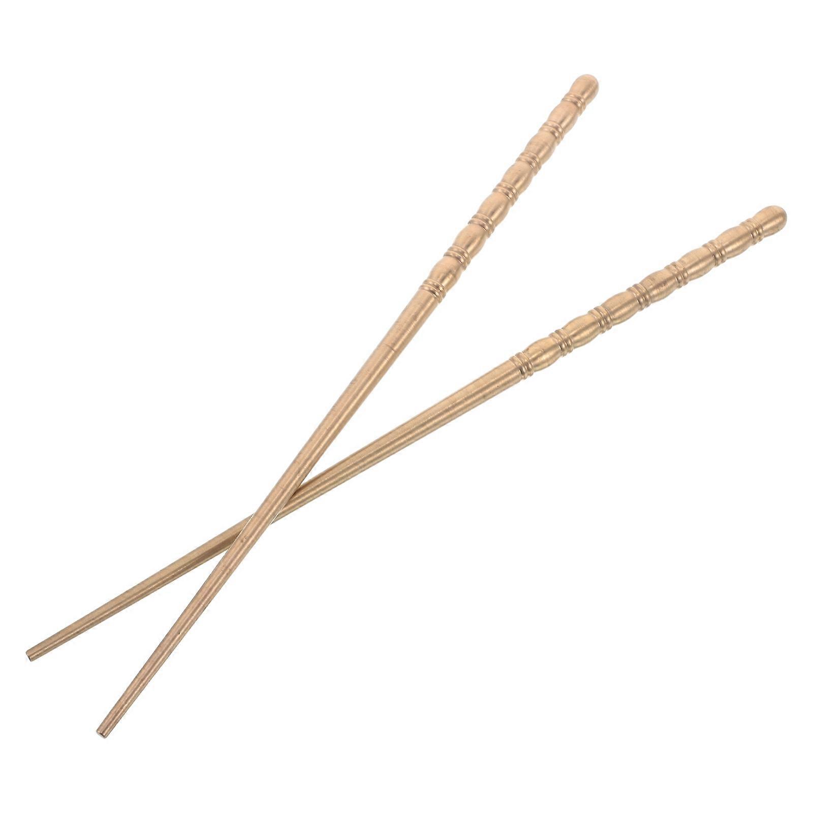 Reusable Copper Chopsticks Set for Tea Ceremony, Cooking, Hotpot – Dishwasher Safe Long Metal Chopsticks for Noodles, Frying – Cultural Tea Accessory