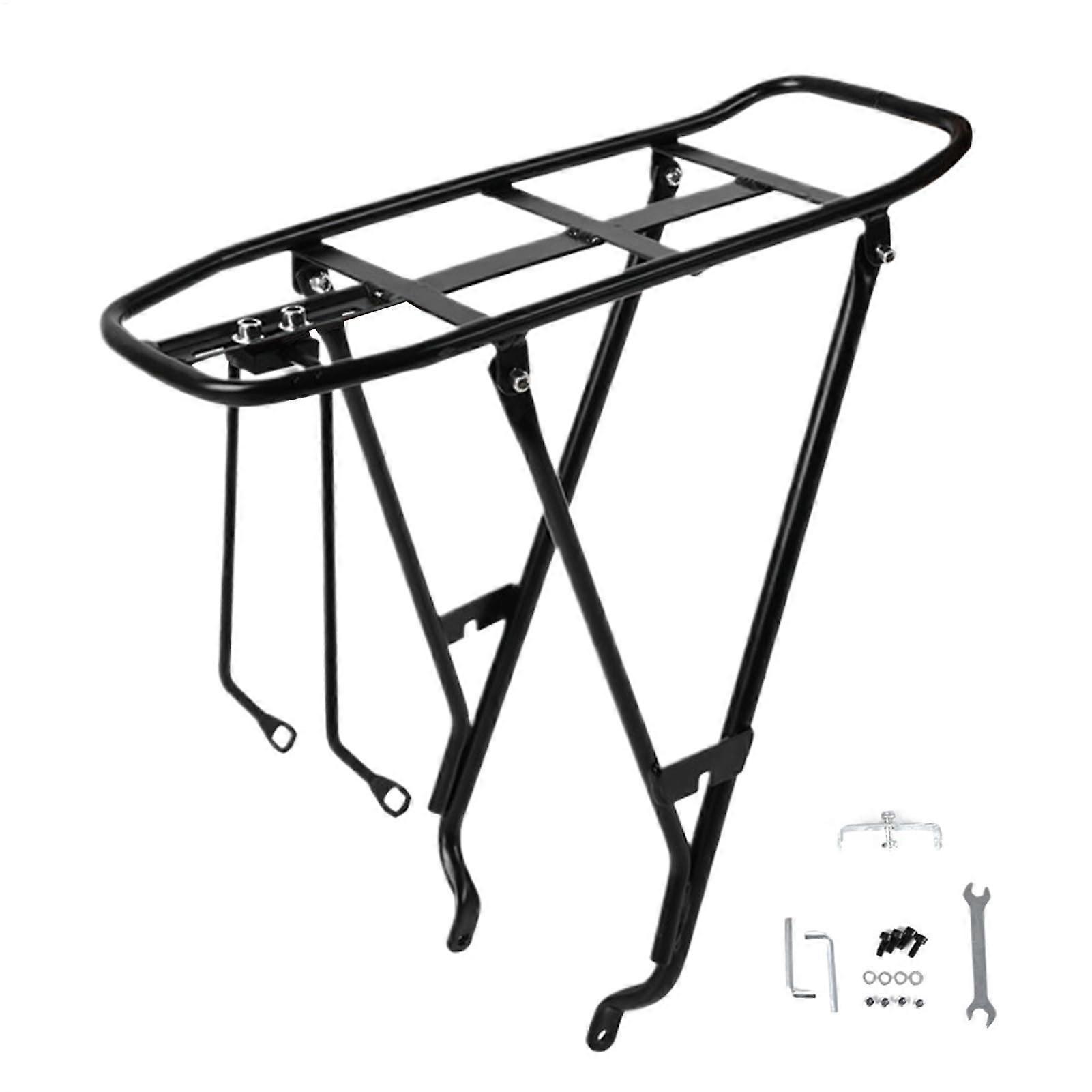 Bicycle Pannier Rack, Rear Mounting Widened Pannier Rack, Adjustable Sturdy Construction, Easy Assembly for Bicycle Seat for Outdoor Travel