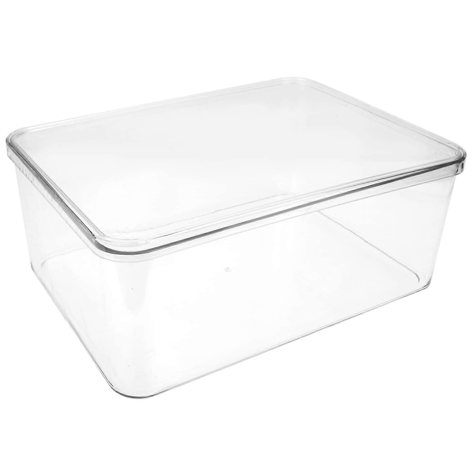 Acrylic Storage Box with Lid, Stackable Cosmetic and Book Organizer Box, Transparent Multifunctional for Home, Office, and Creative Spaces