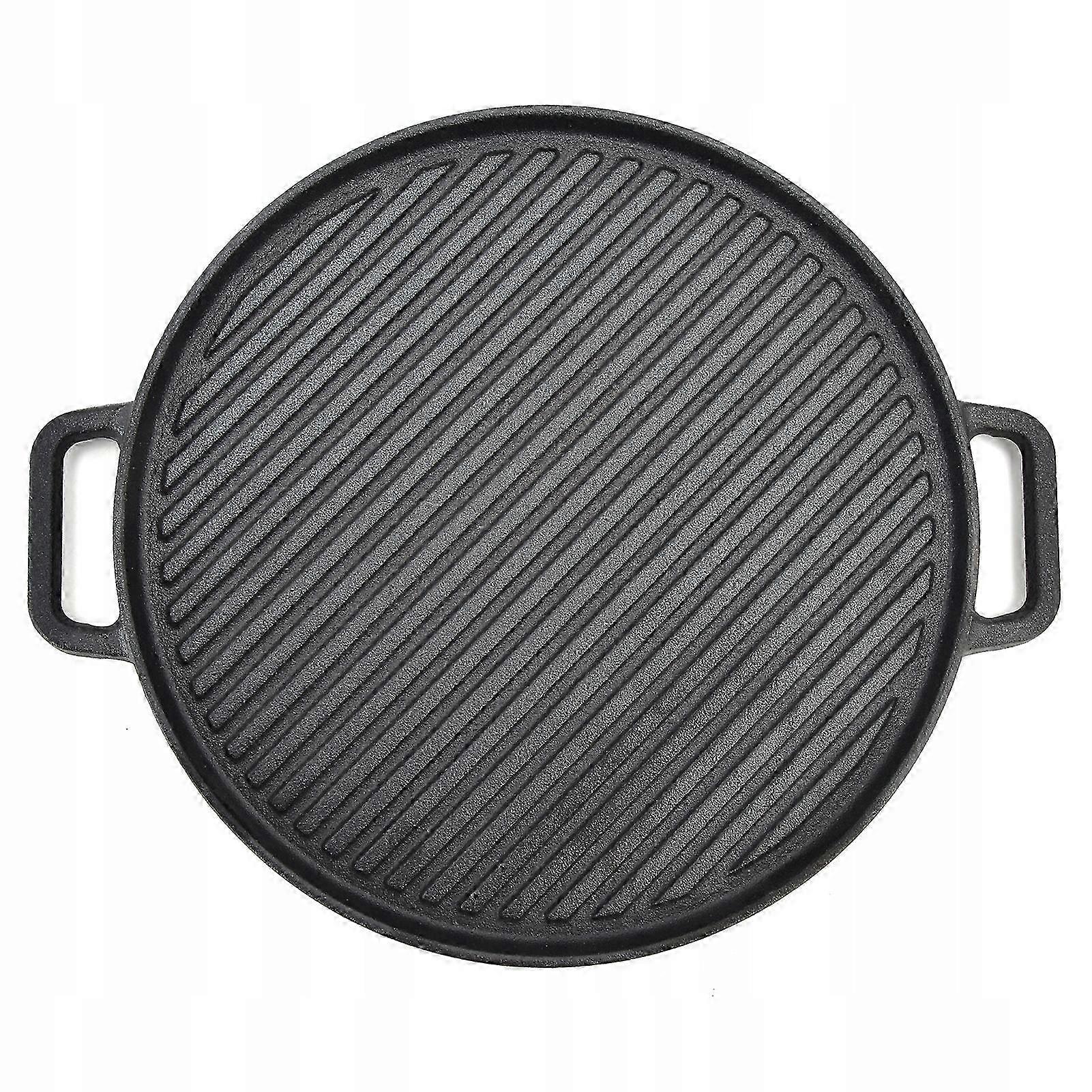 Double Sided Cast Iron Grill Plate 30cm