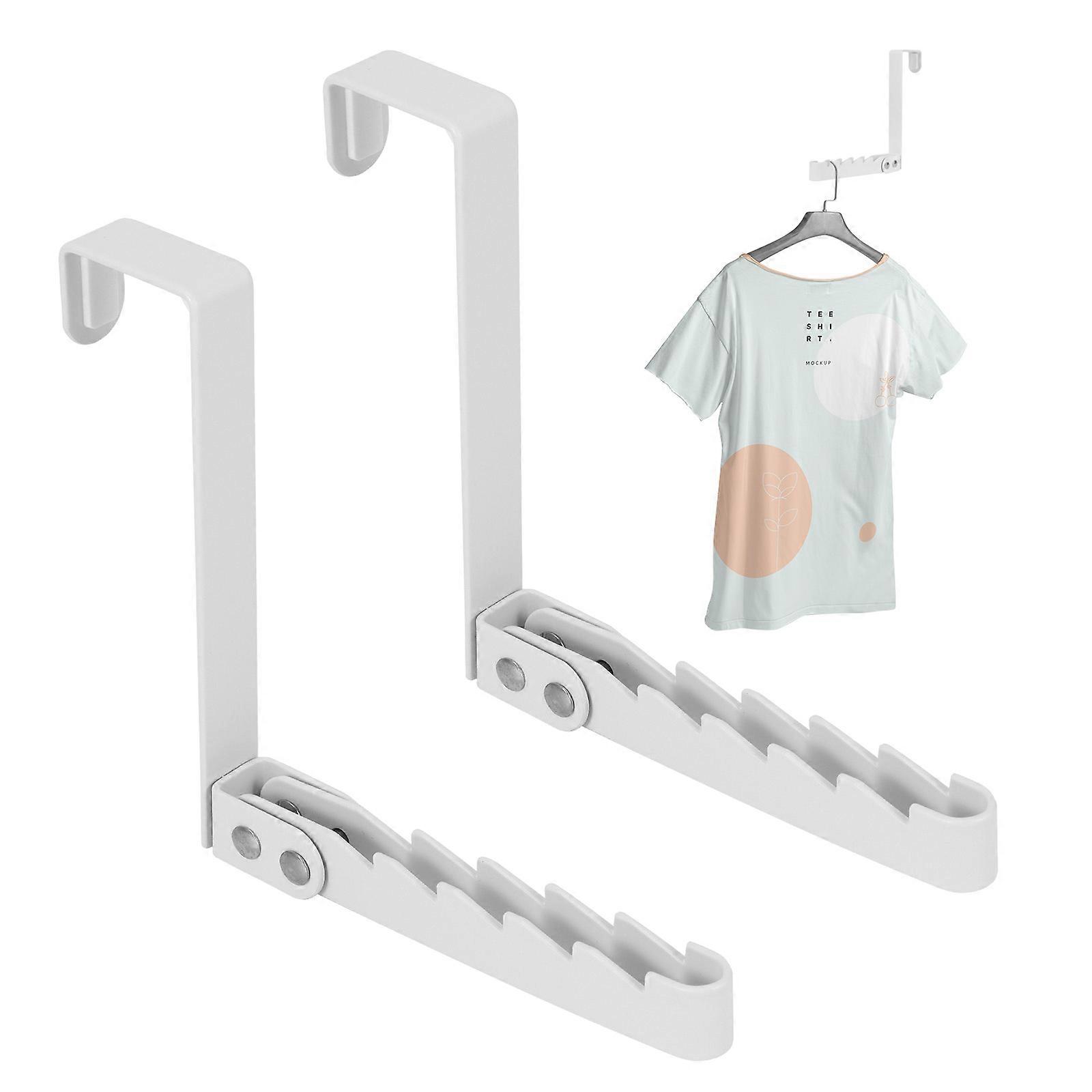 2pcs Folding Door Hooks (White)