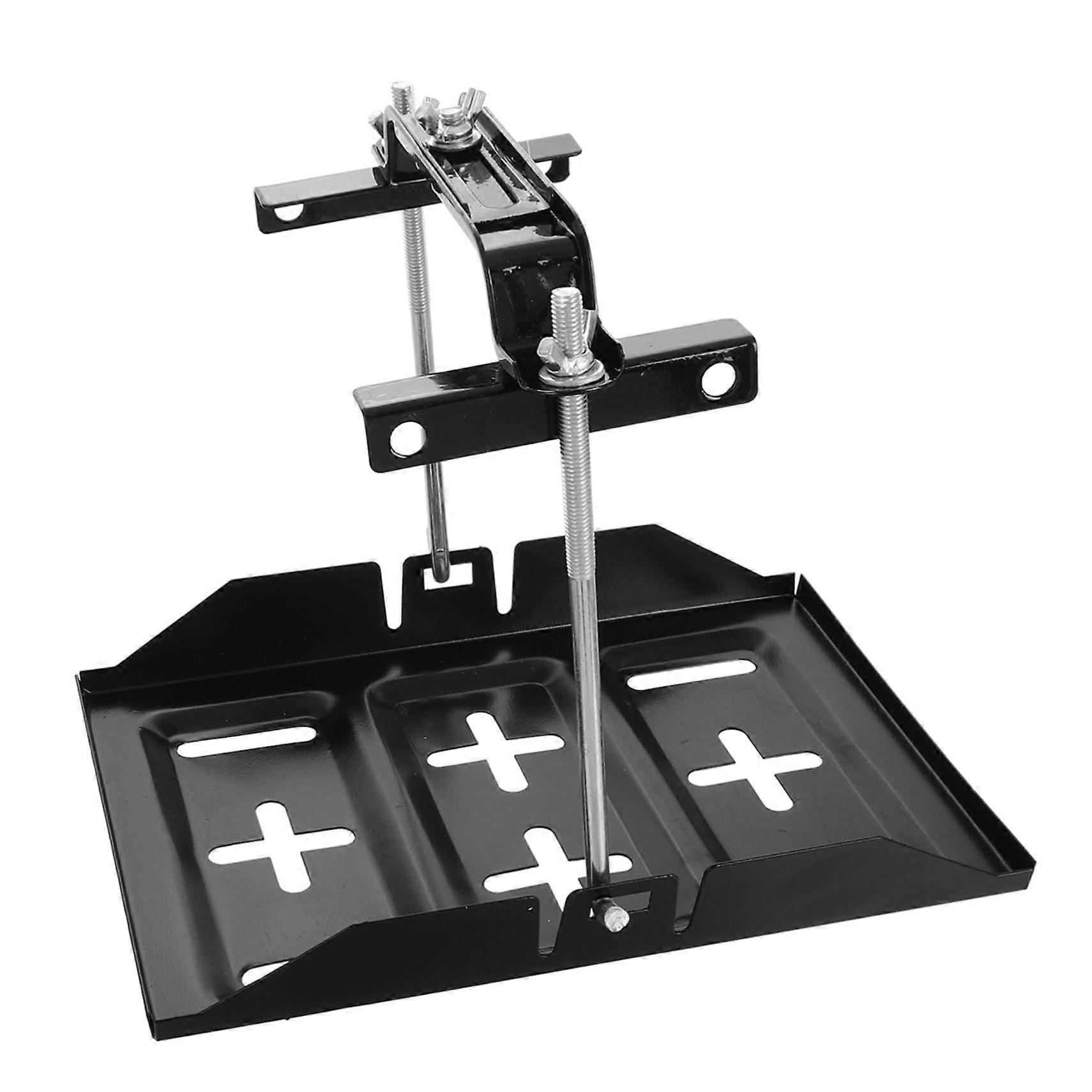 Metal Battery Holder Adjustable for Car and Boat, Sturdy Support for Various Vehicle Types, Durable Iron Design