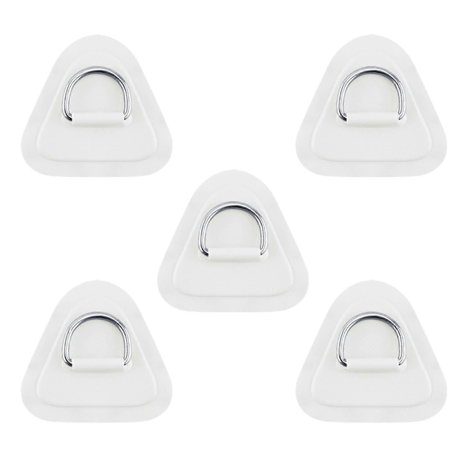 5pcs PVC Patches with Stainless Steel D Rings for Kayak, Dinghy, Surfboard, Paddle Board - Multi Color Set
