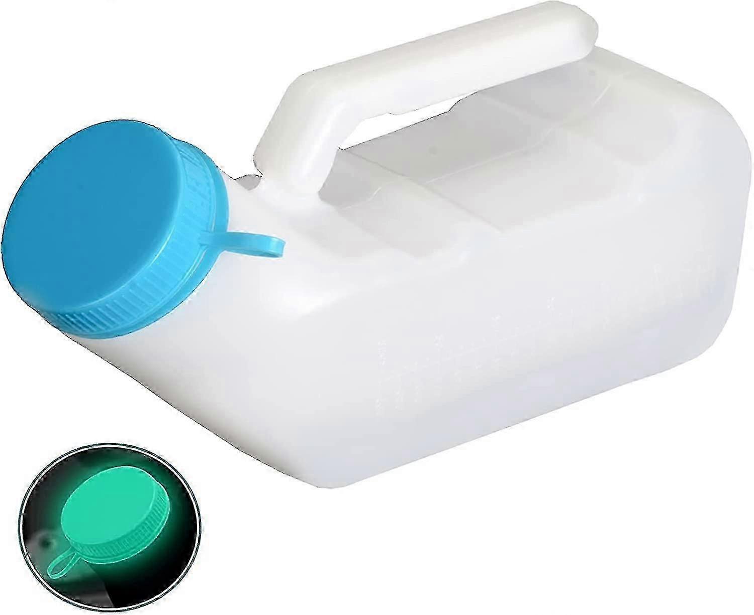Men Urinal Glow In The Dark,1000ml Thick Pee Bottles With Lid,spill Proof Urinal Bottle Compatible Car,hospital,elderly & Incontinence