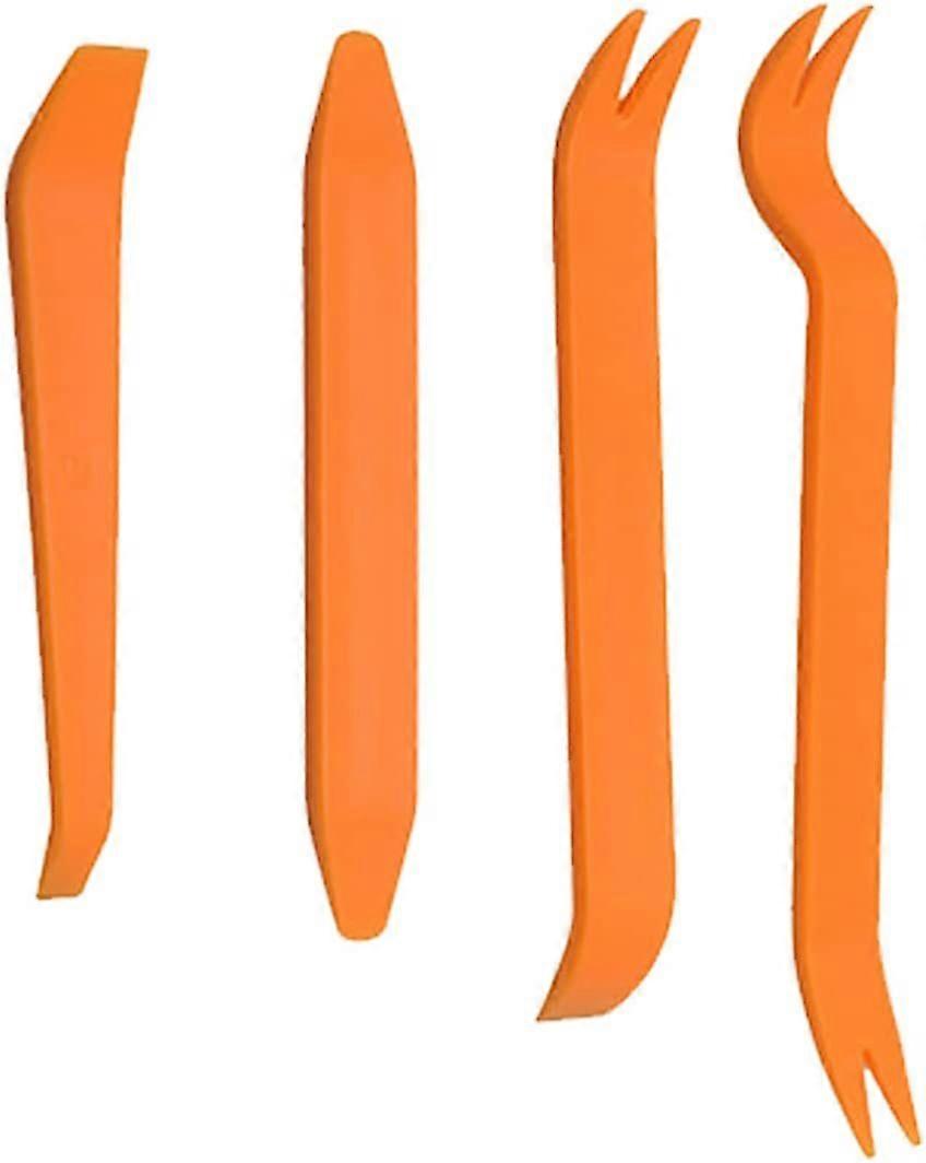 Car Trim Removal Tool Kit - Plastic Pry Tools (Orange, 4pcs)