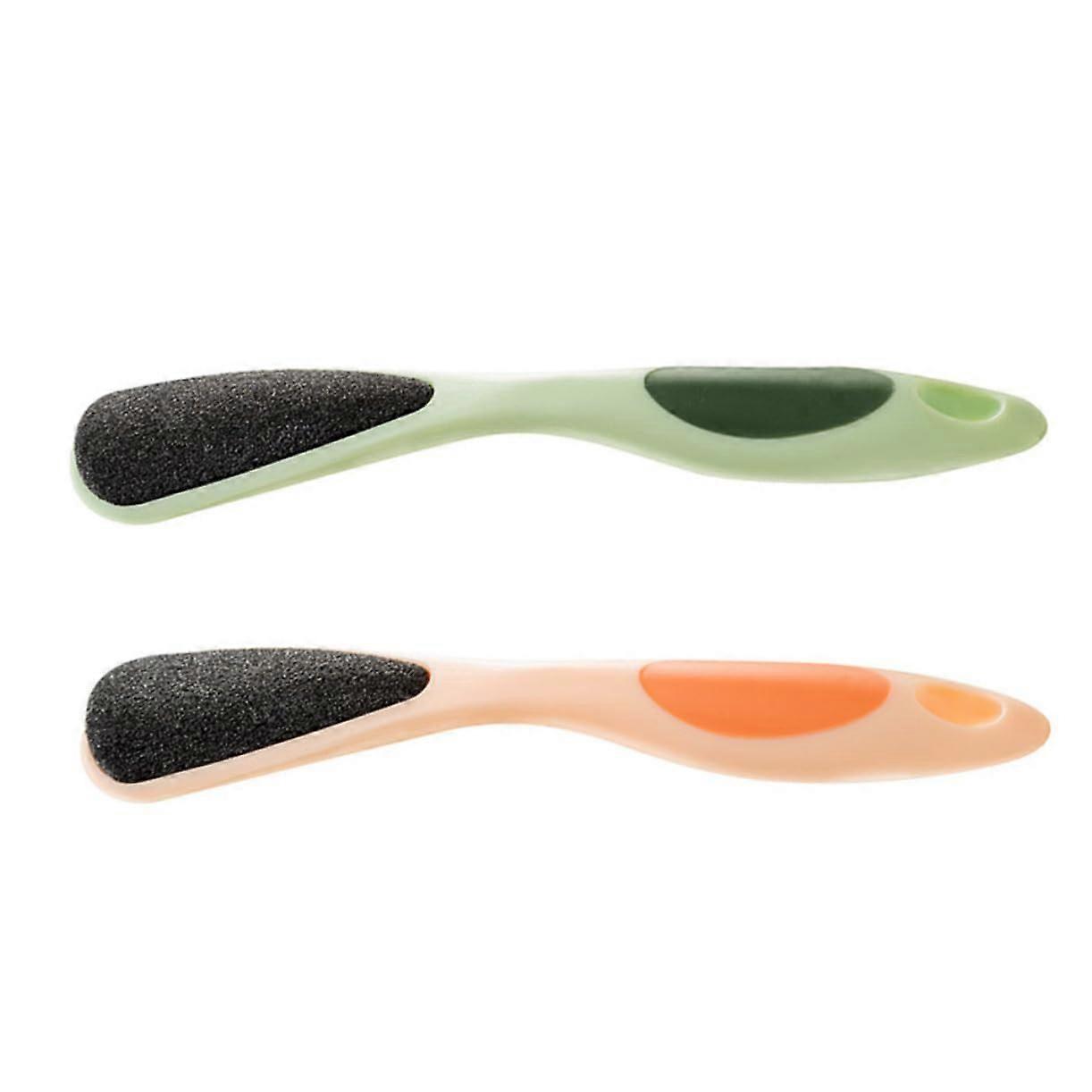 Handheld Foot Files 2-Piece Set, Dual-Sided Callus Removers for Pedicure, Easy Dry Skin Removal, Portable and Practical