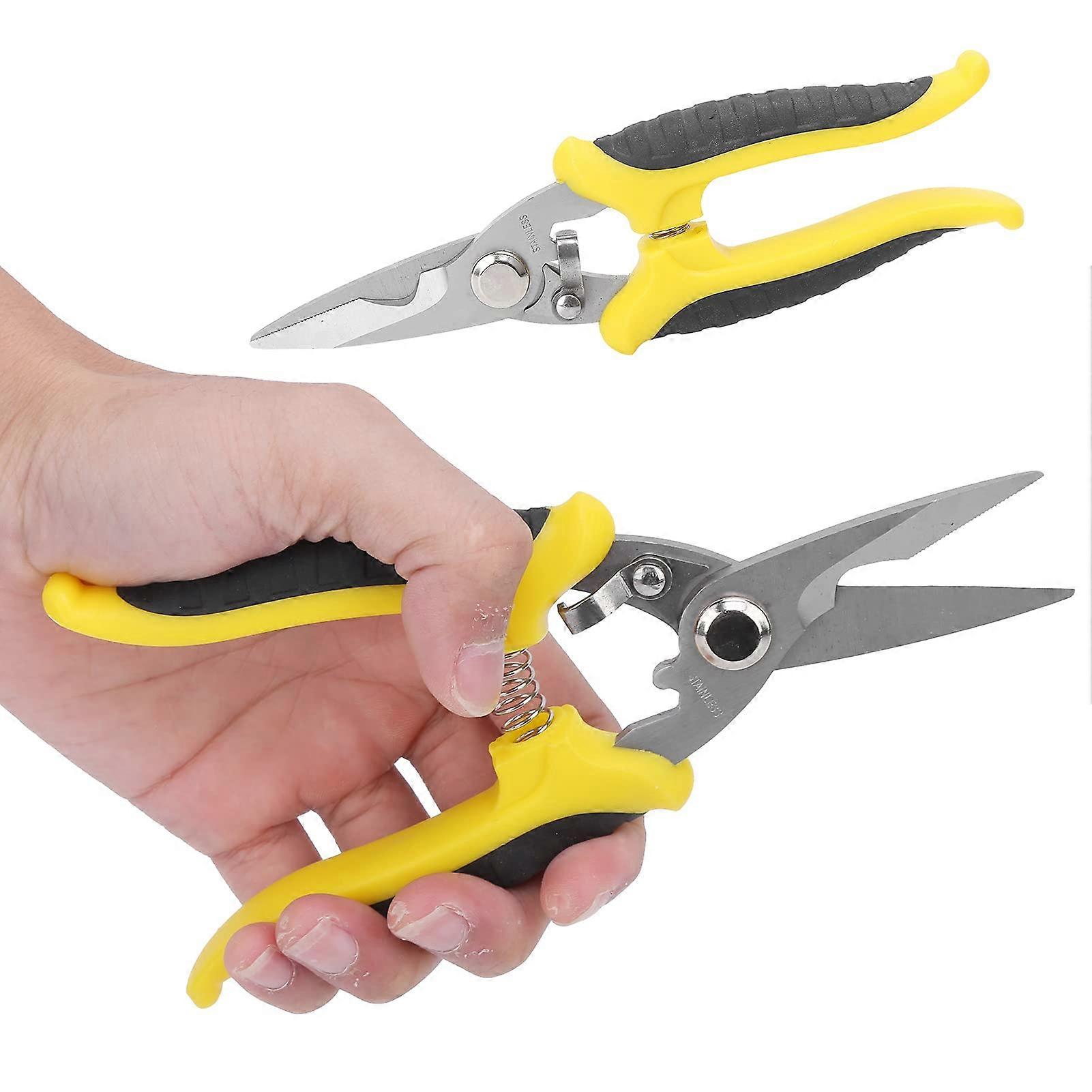 Electrician's Scissors Stainless Steel Performance MultiPurpose Wire Cutter with Ergonomic Handle (17.78 cm / 7 Inches)