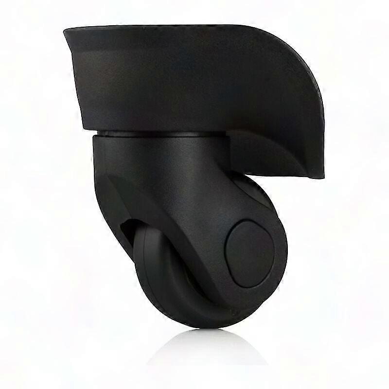 Roues de valise silencieuses universelles 2pcs - roues de remplacement en caoutchouc multidirectionnelles durables pour la réparation des bagages (petit noir)
