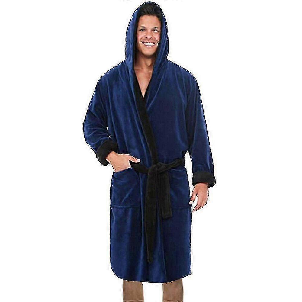 Peignoir peignoir en polaire pour hommes à capuche