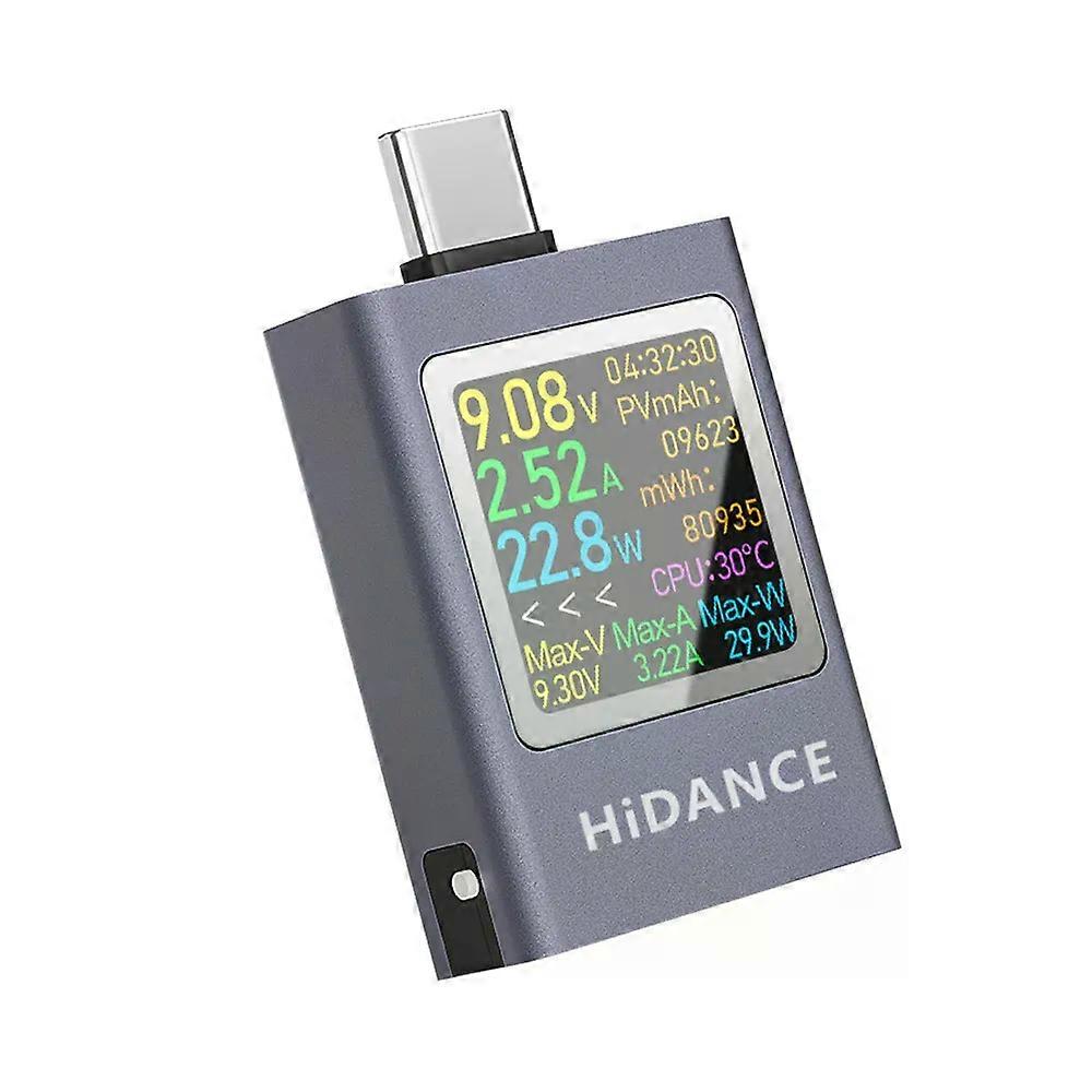 HDC-085C DC 45-50V 0-12A PD31 Multi-function Digital Display DC Voltage Ammeter Power Meter Type-c Cell Phone Charging Tester