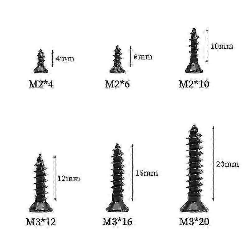 Micro Machine Screws Assortment for Laptop Repairs: 20 Pcs M2 & M3 Countersunk Screws