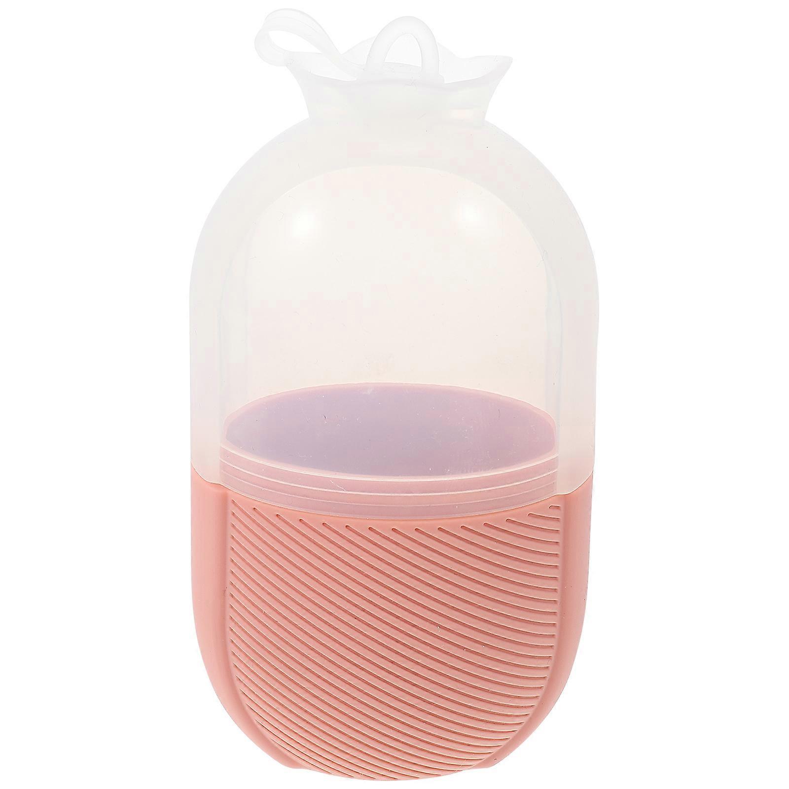 Ice Pack for Face with Pink Silicone Material for Loose Skin Improvement and Puffiness Reduction 1Pack