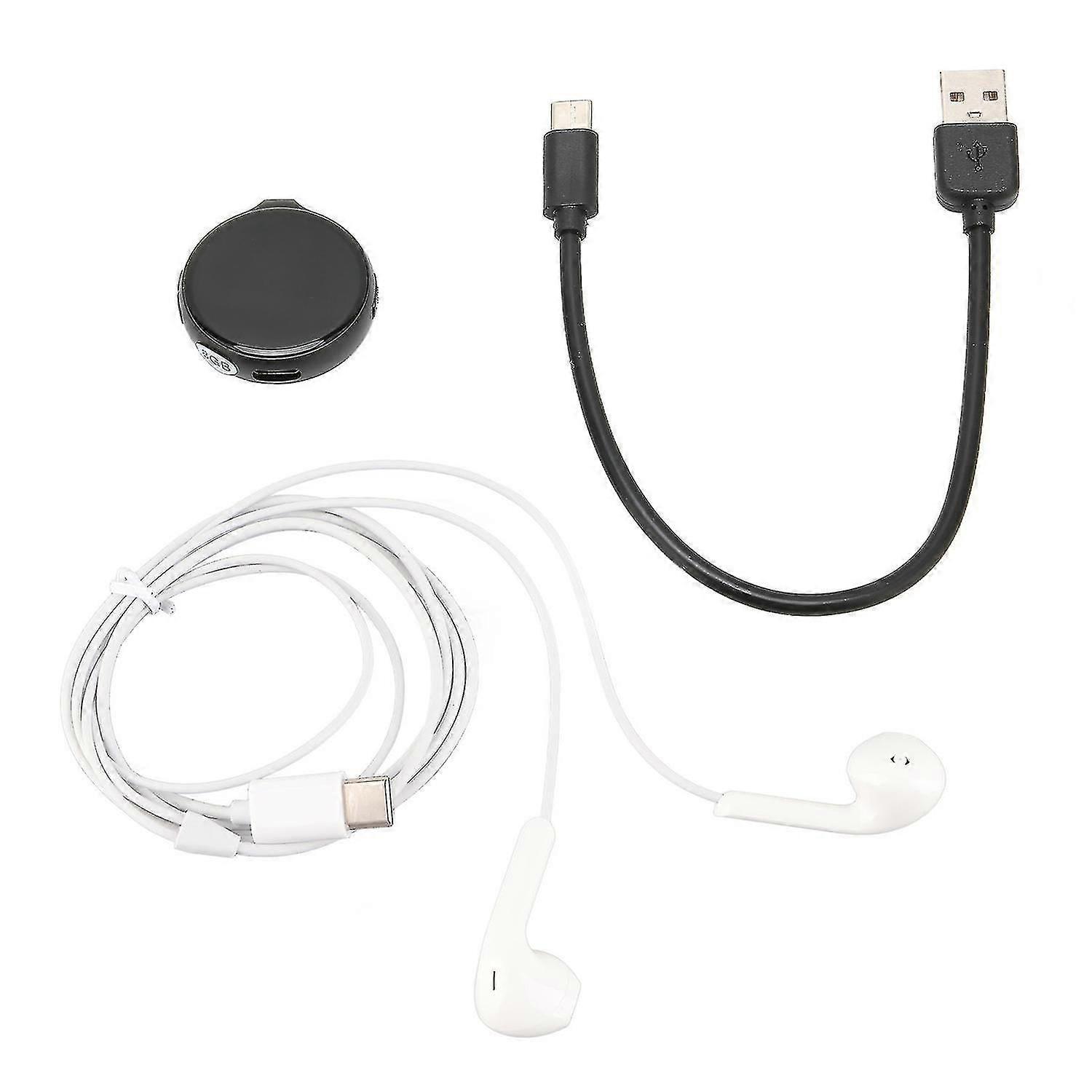 Round Voice Recorder with 35 Hours Battery Life and OTG Function, Compatible with Lec