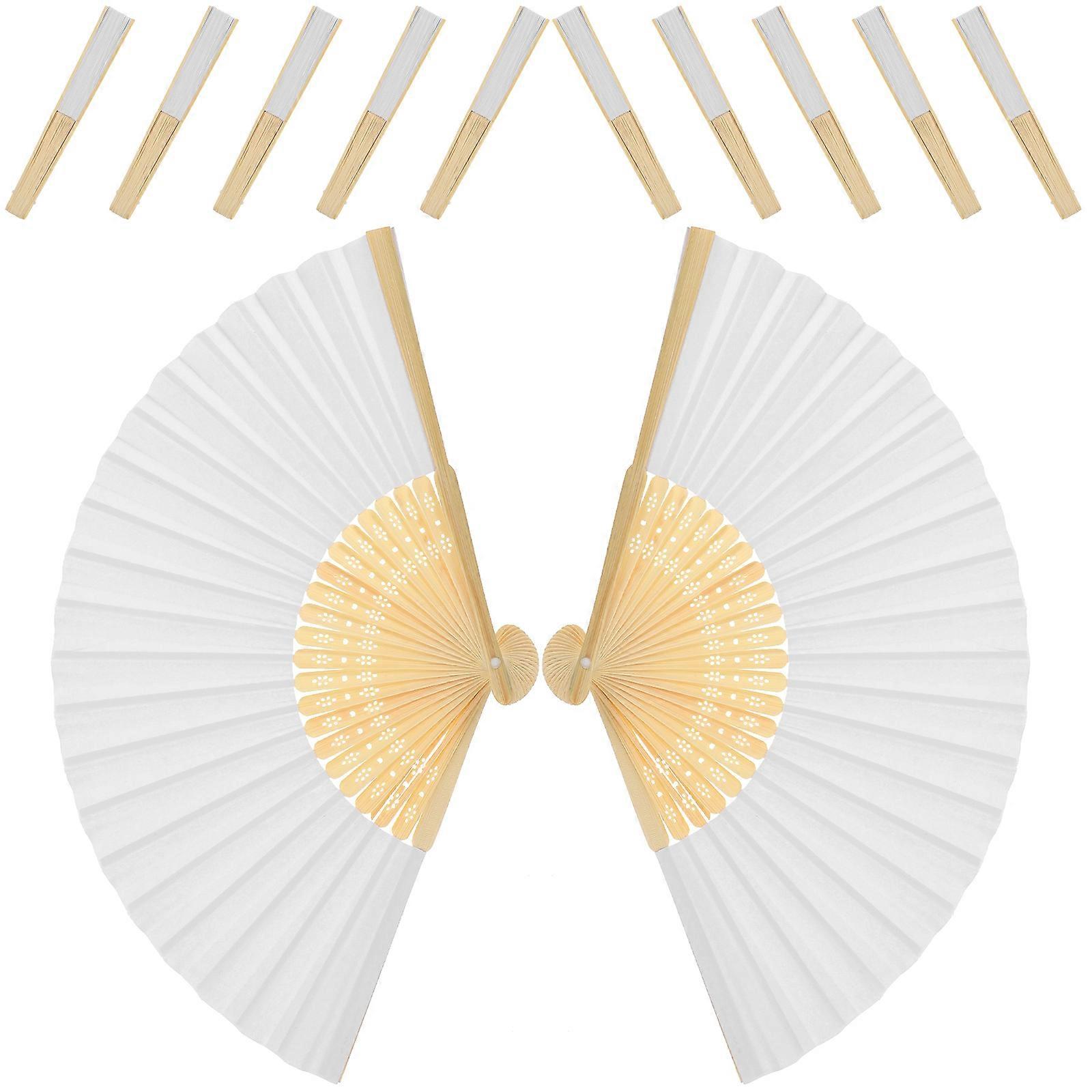 12pcs Handheld Folding Fans, Chinese Style for Dance, Party & Summer Cooling – Elegant Design for Photography Props