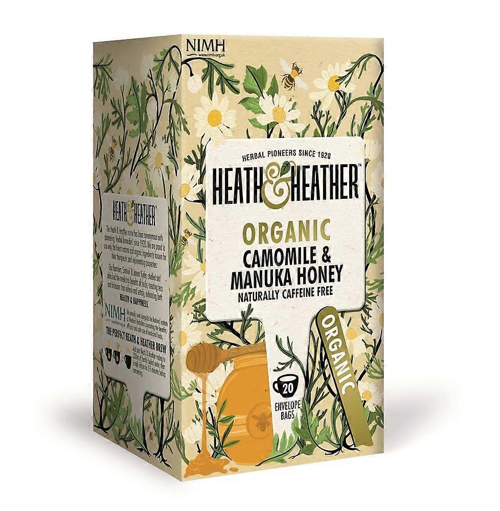 Heath And Heather Organic Camomile & Manuka Honey 20 Bags - 2 Pack