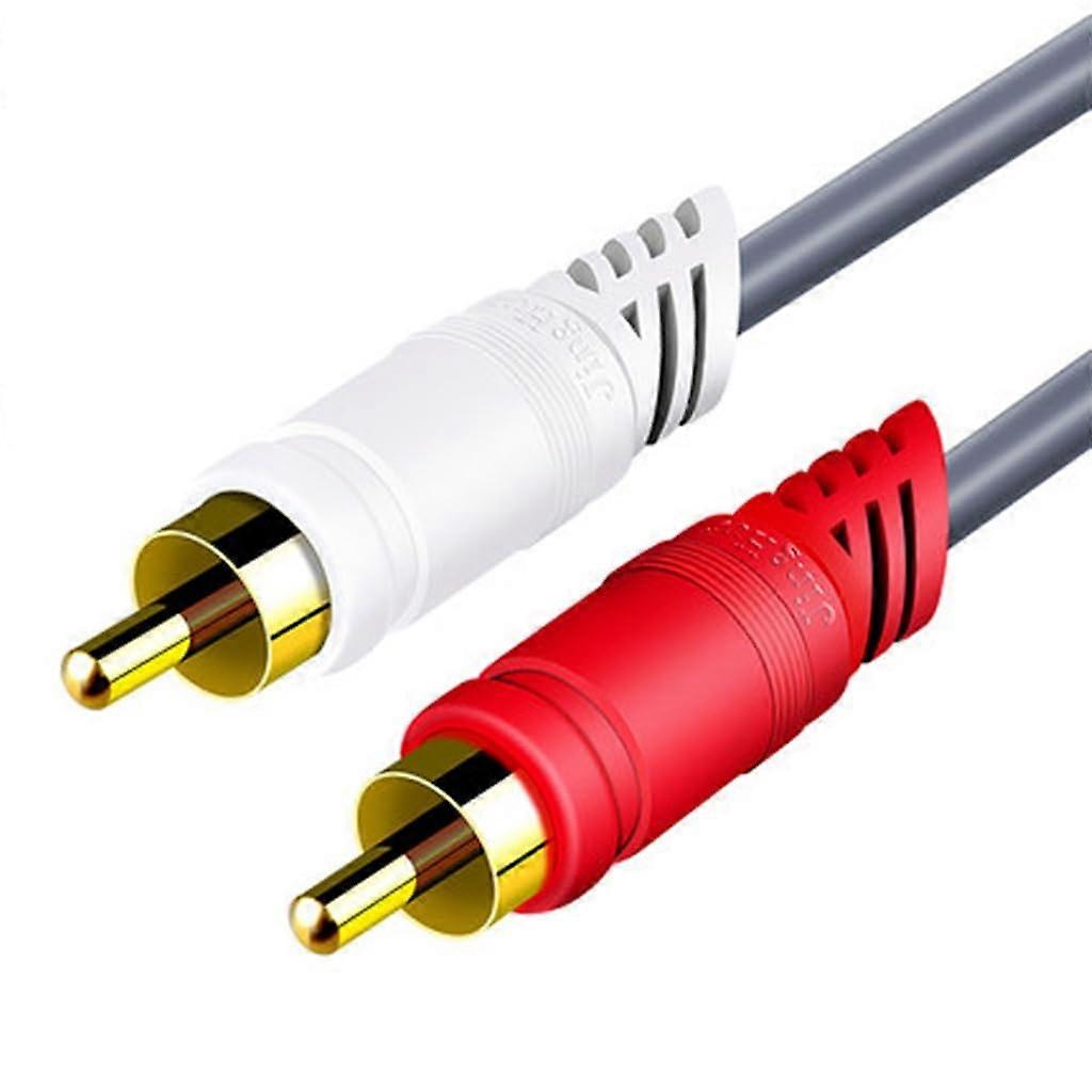 Long 2RCA to 2RCA Male to Male Stereo Subwoofer Cable, Enhances Sound for Home Entertainment Car Audiophiles Systems Ref: 3908