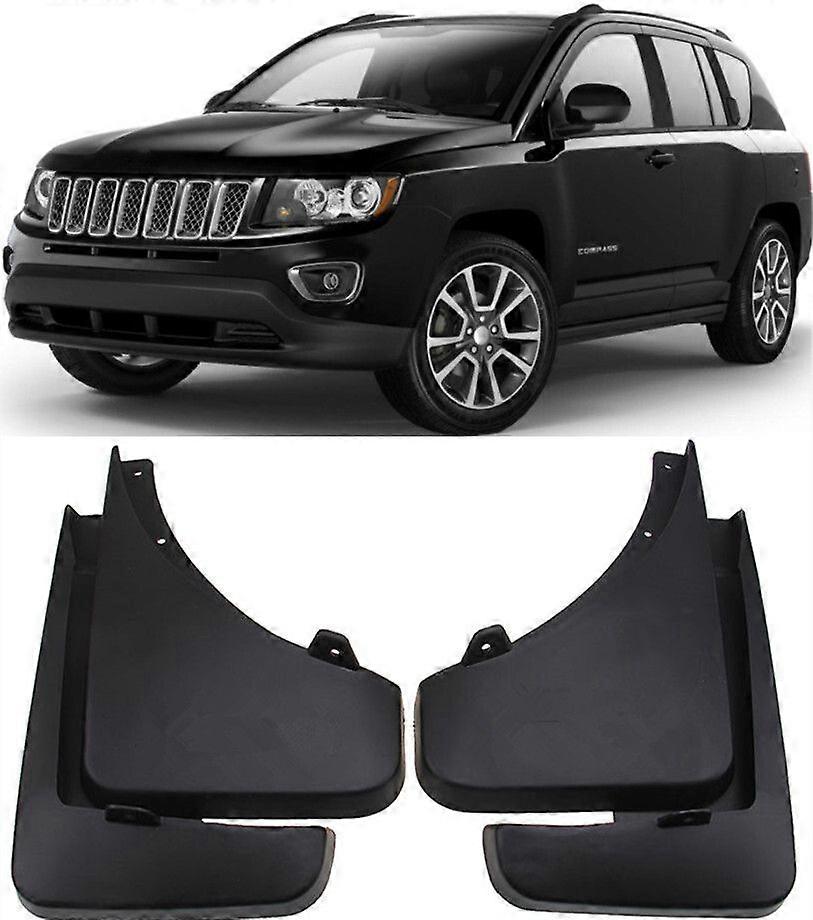 Fantastic Genuine Front & Rear Molded Splash Guards Mud Flaps For 2011-2016 Jeep Compass