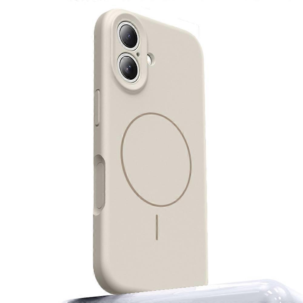 For iPhone 17 Case Compatible with MagSafe Liquid Silicone PC Phone Cover with Camera Touch Control 