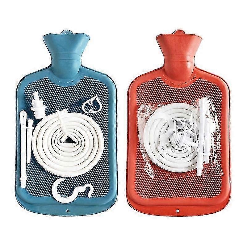 Colon Cleanse Enema Bag With Tubing Hot Water Bottle Shower Douche Home Adult Enema Kit A
