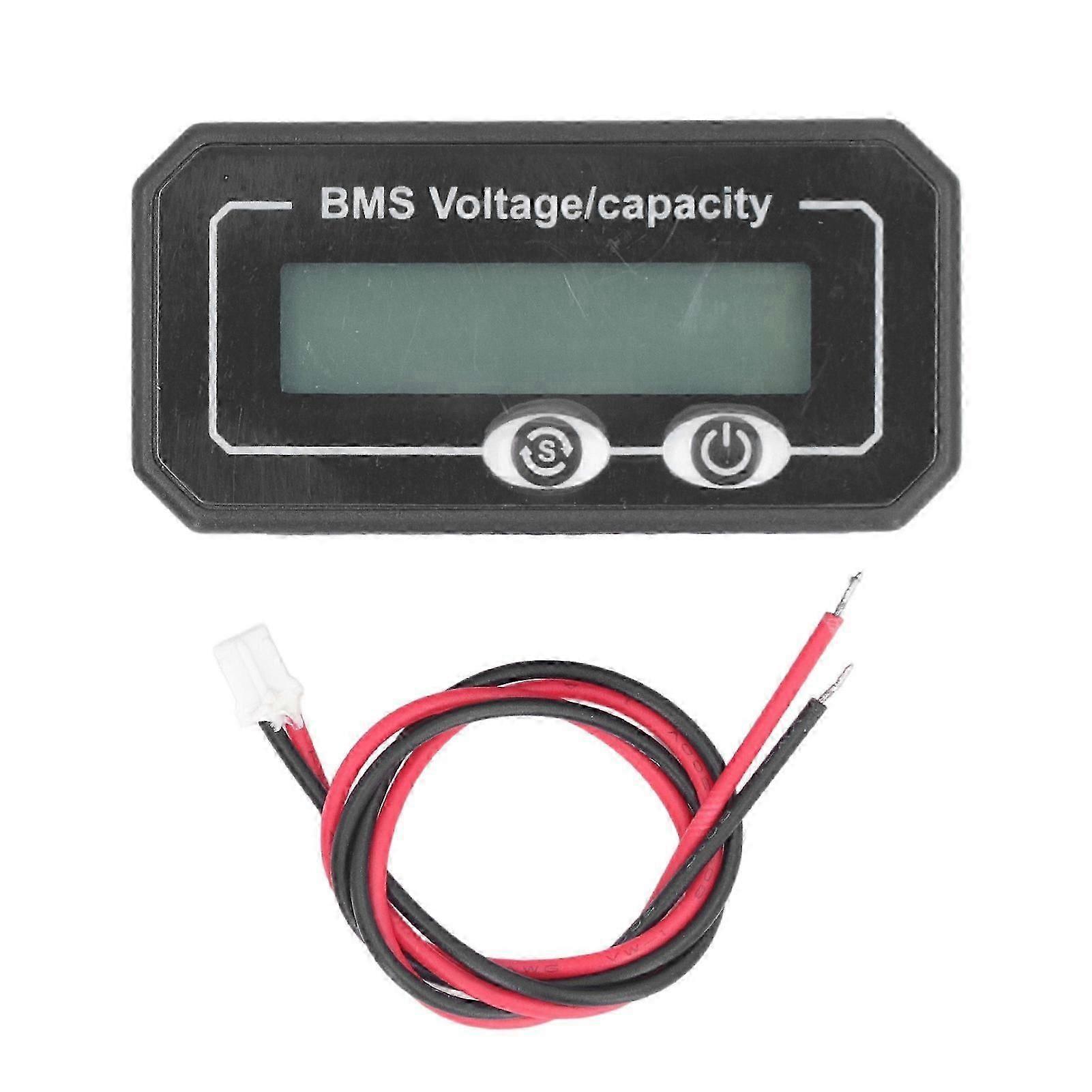 8?99.9V Lithium Battery Indicator HD Display High Accuracy Voltage Test Meter Capacity Monitor with Connecting Cable