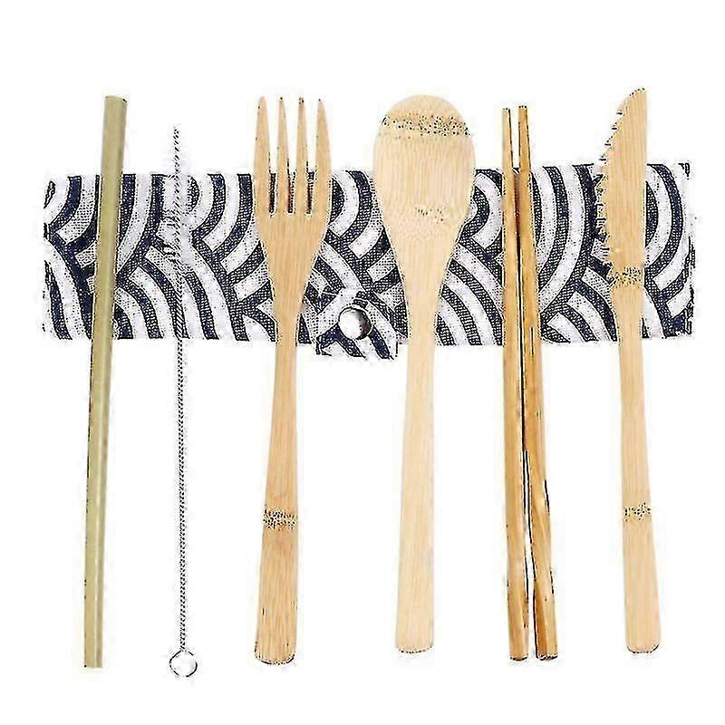 1set Ensemble de vaisselle en bambou