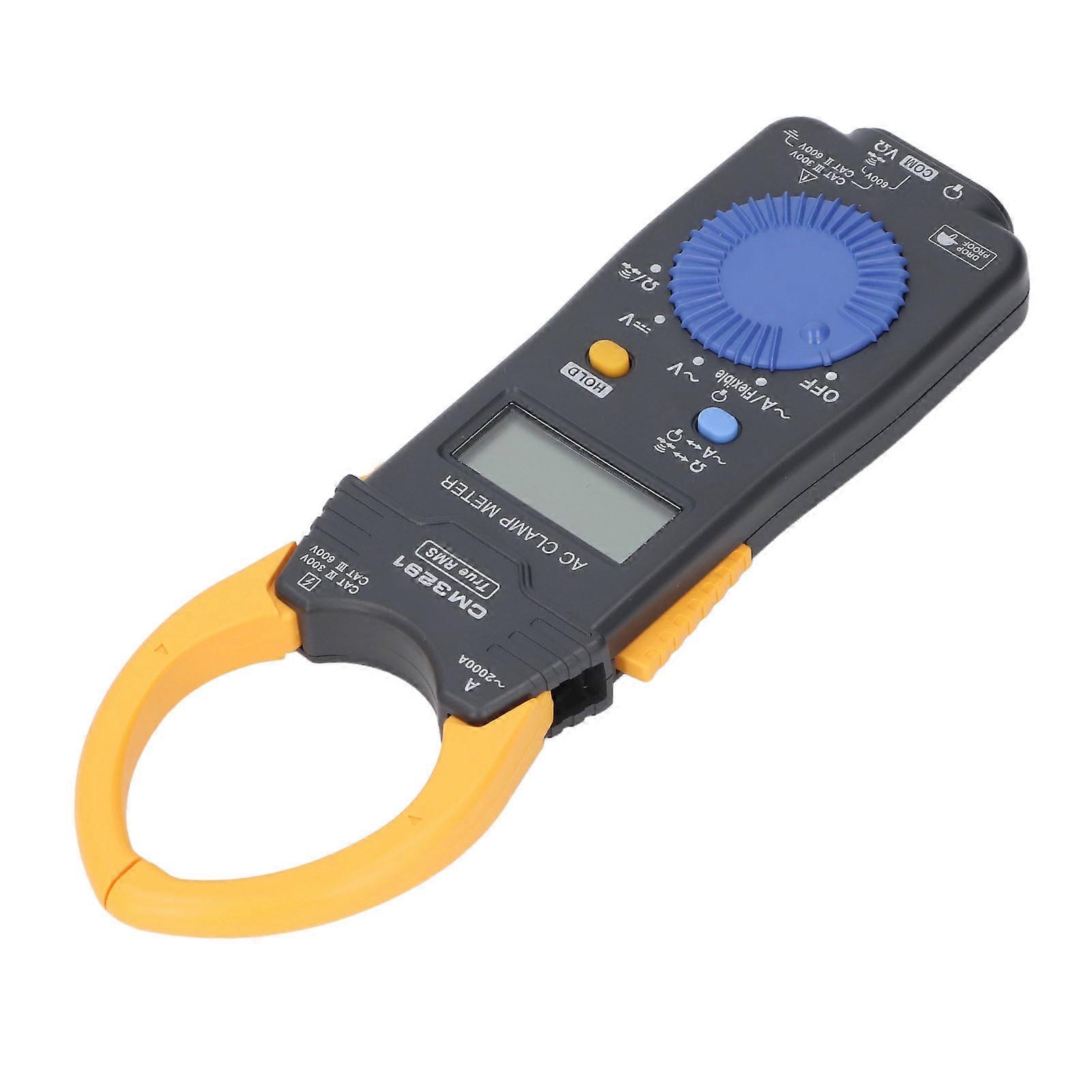 AC Stromzange Meter 2000A 600V True RMS LCD Display, 65x13mm Klemme