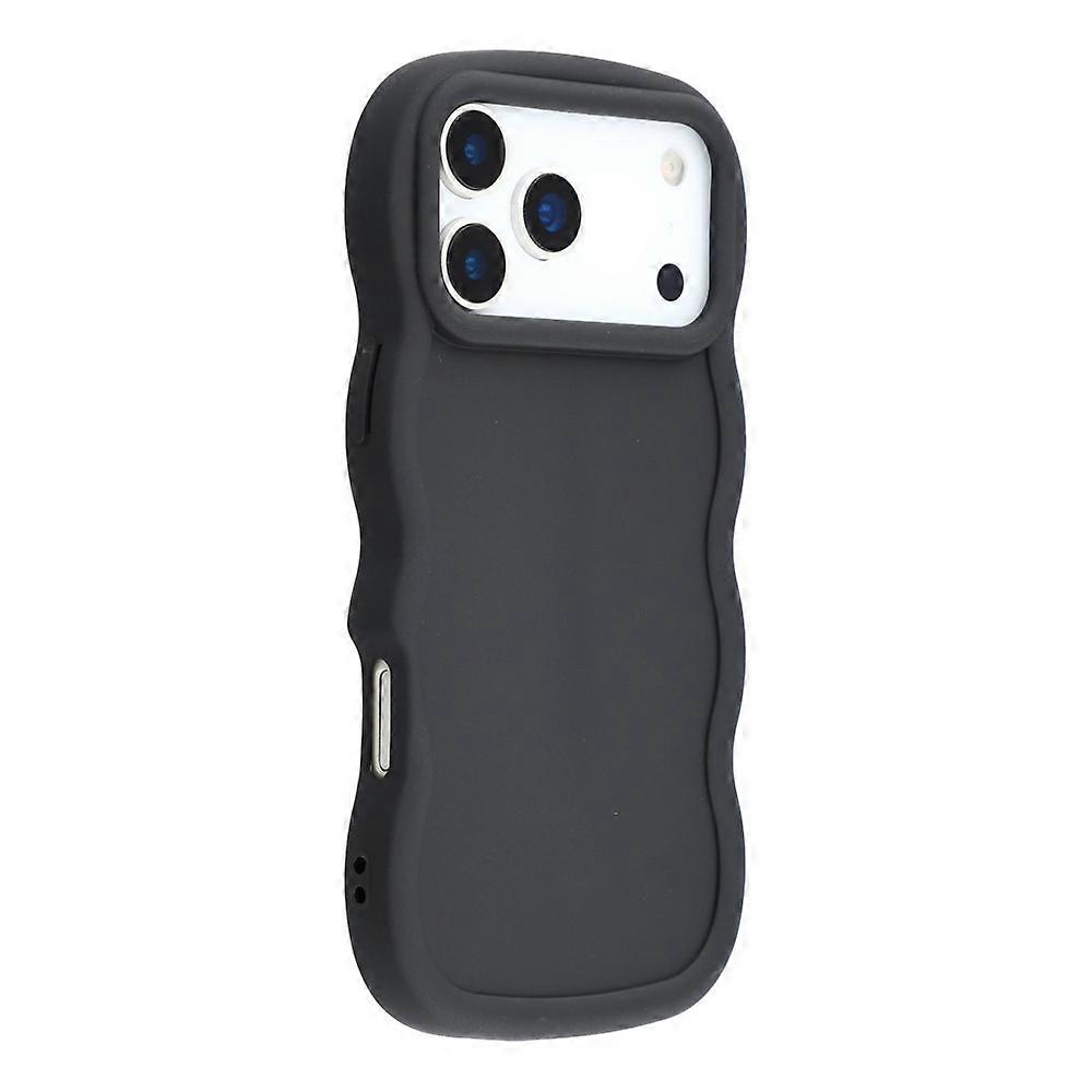 Compatible For iPhone 17 Pro Case TPU Protective Phone Cover Unique Curly Wave Frame