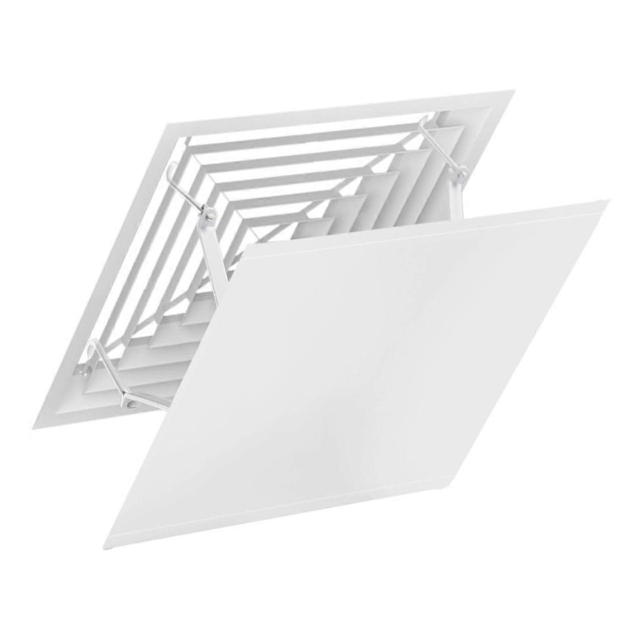 Square Air Conditioner Deflector, White Vent Panel For Central Ceiling AC, Improves Airflow For Homes Offices