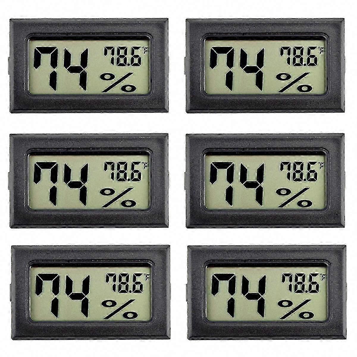 6Pack Mini Hygrometer Indoor Humidity Meter Digital Thermometer with Temperature for Home