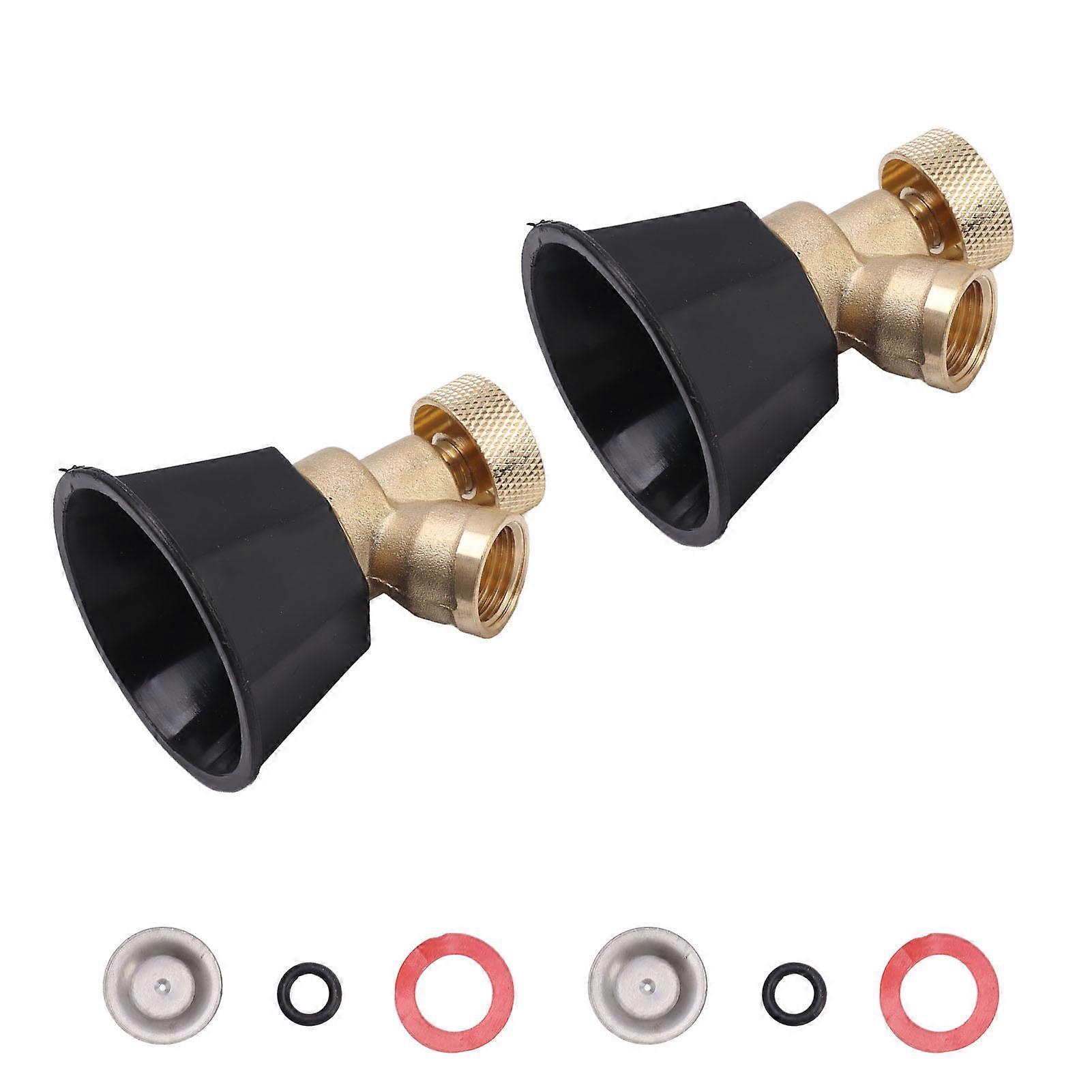 2-Pack Adjustable Copper & Plastic Misting Nozzle Fine Fog Spray