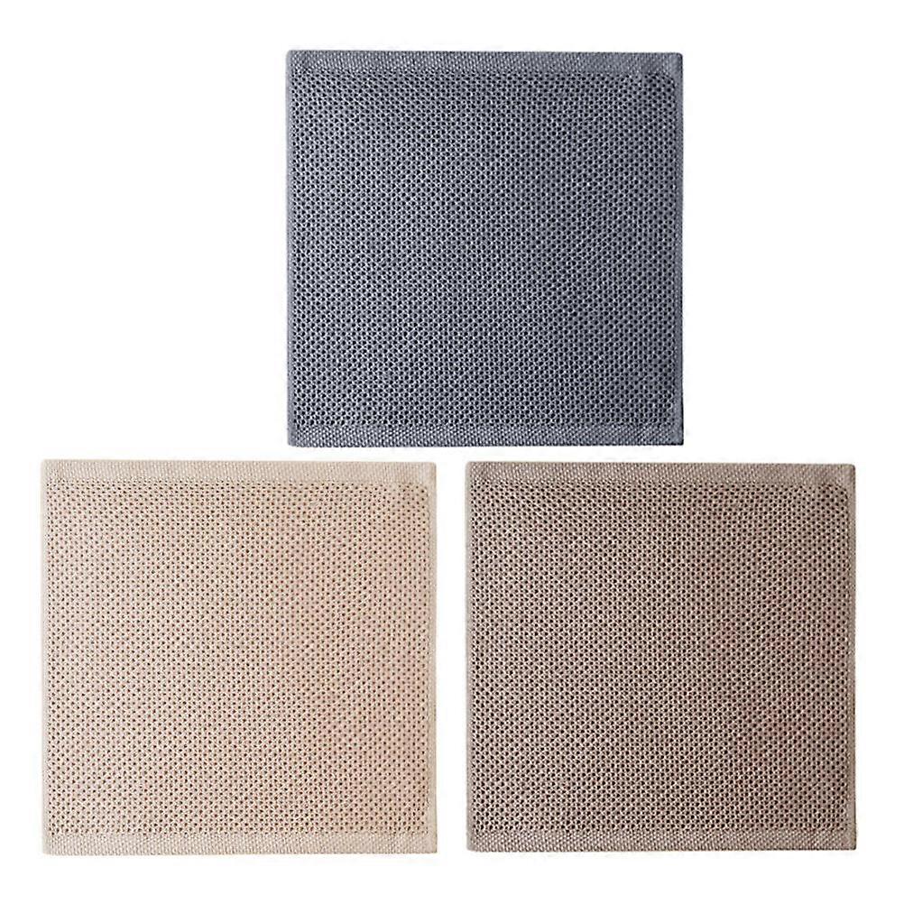 Kitchen Cleaning Towel Cleaning Towels Good Workmanship For Housework Dark Gray 34.00X34.00X0.50CM Oil Resistant 3Pcs