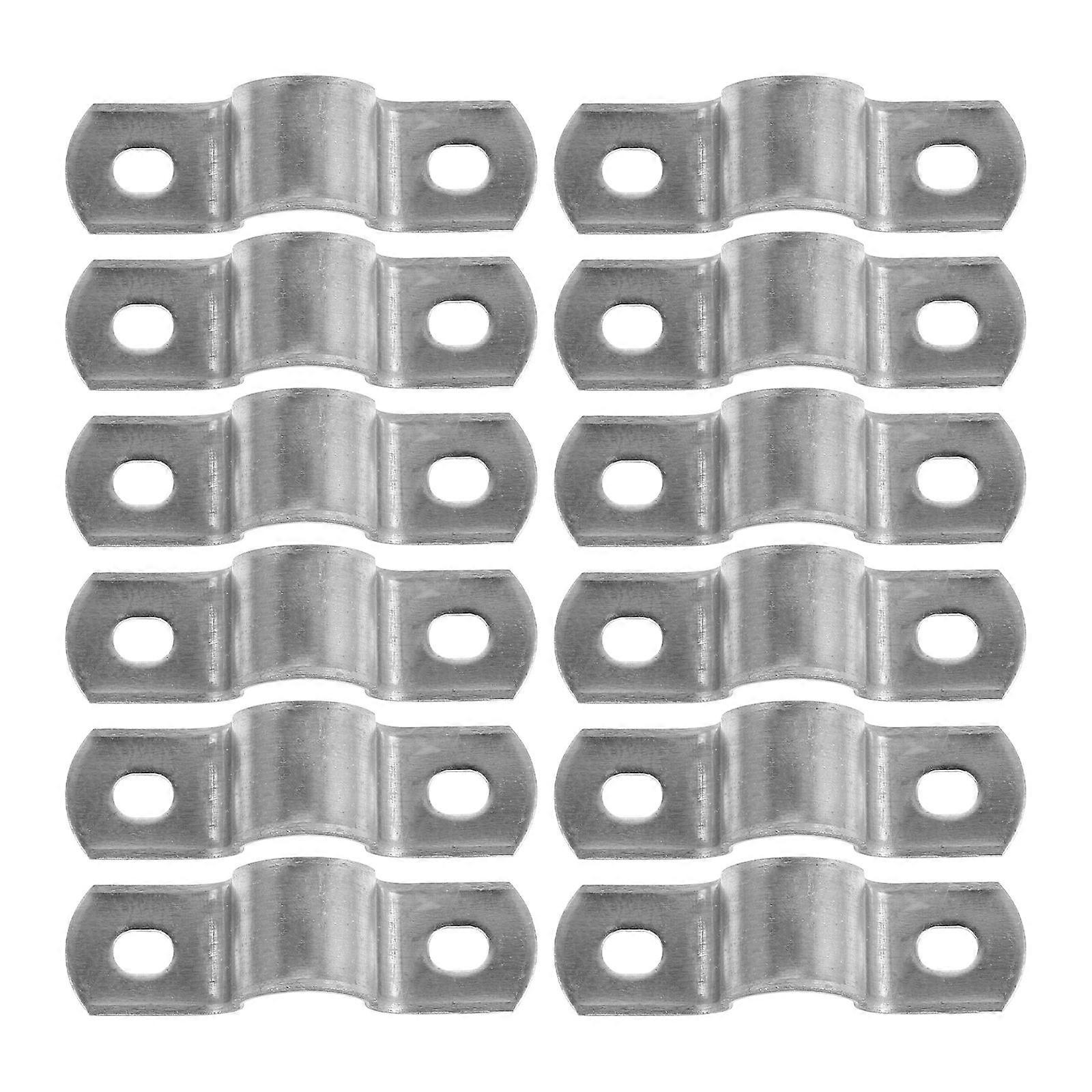 Heavy Duty Metal pipe Clamps for Mounting Silver Color Durable and Reliable U Shaped Strap for pipe Fixing 10pcs