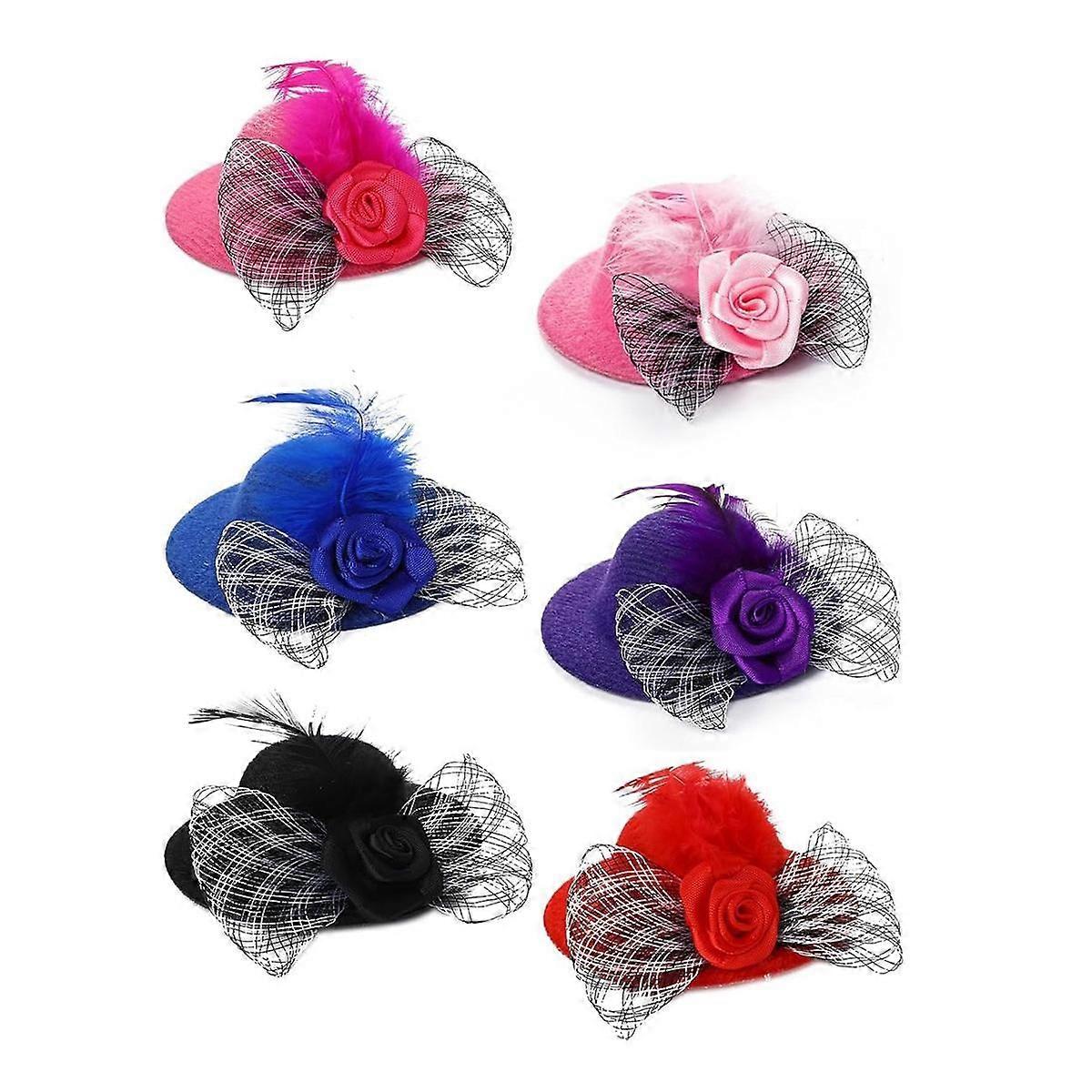 6 Pieces Chicken Hats for Hens Fit Chicken Clothes Costumes for Chickens Hats for Chickens Tiny Hat