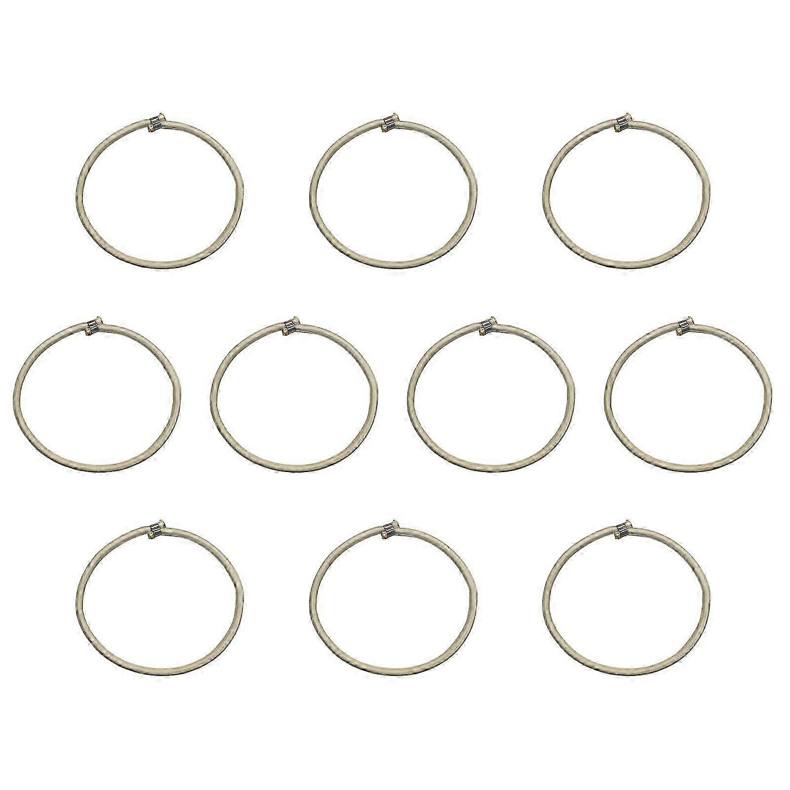 10Pcs Trampoline Elastic Rope Aluminum Buckles Stretch Cord Trampoline Tie Down Strap High Jump Bungee Cord Enduring  WhiteWhite SZRH A-S